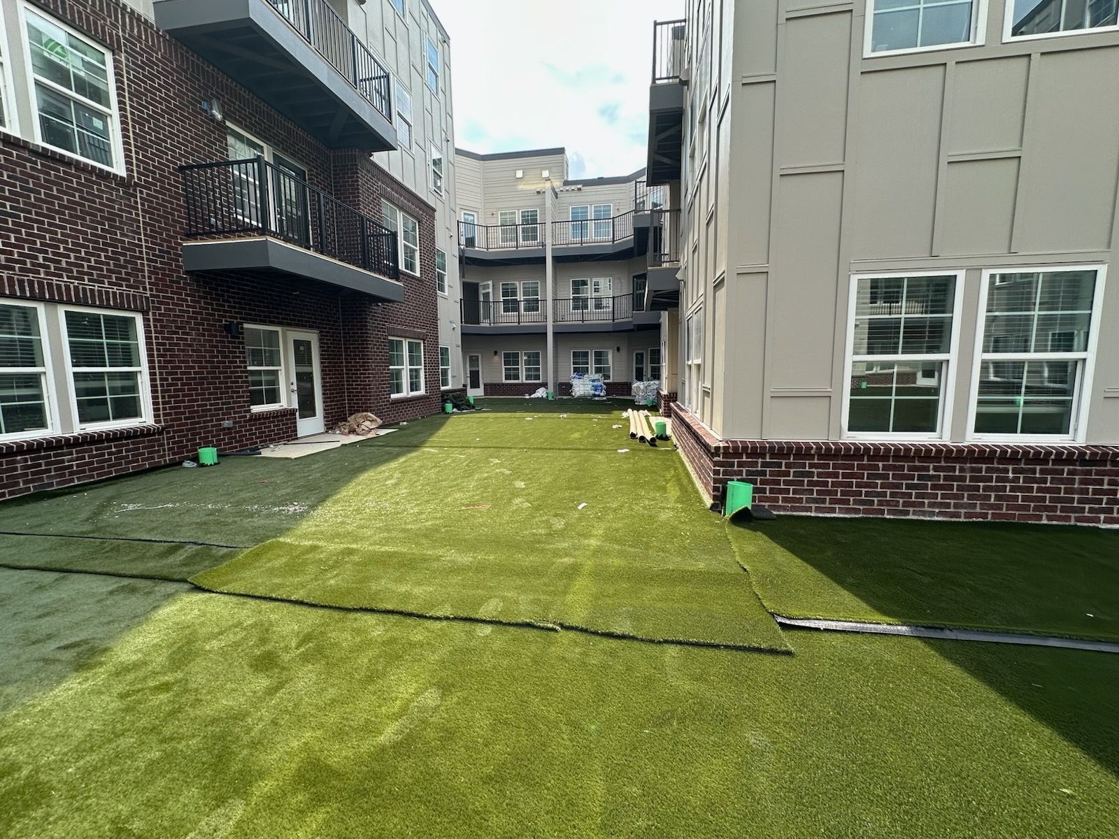 Multi-Family Courtyard Turf Installation by Southwest Greens Midwest