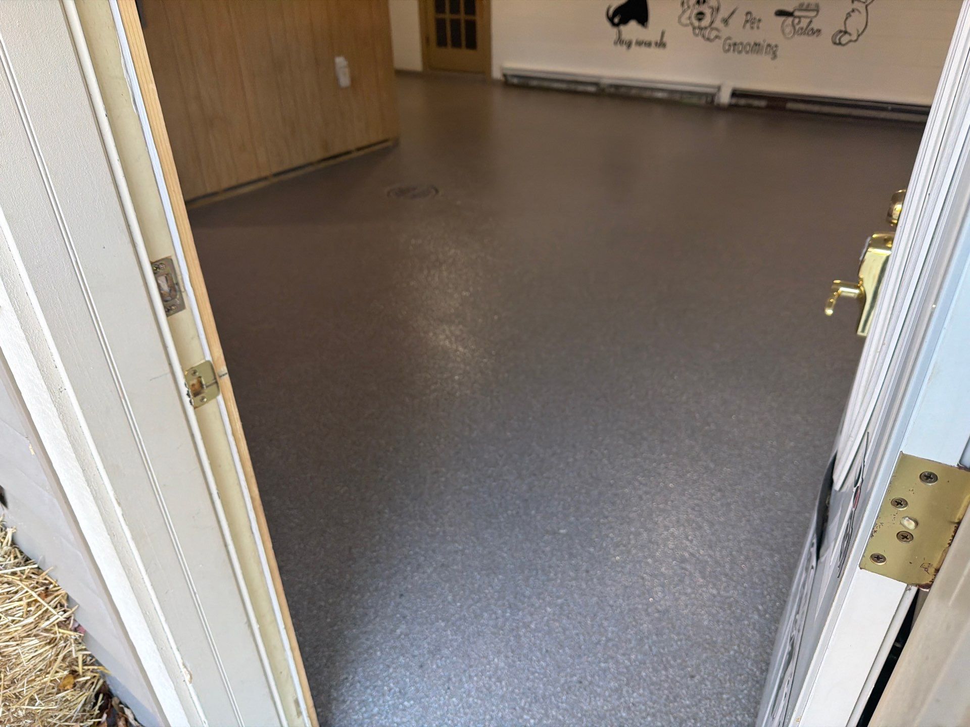 Durable Epoxy Flake Floor for Dog Grooming Studio – Norton Shores, MI by Gordon Painting