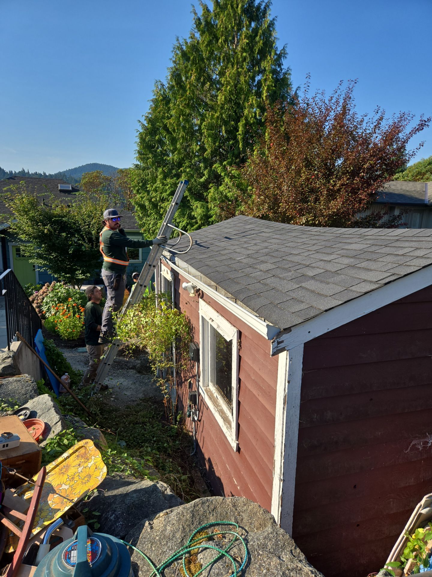Backyard Transformation — Custom Shed, Paver Patio & Retaining Wall by Habanero Garden and Exterior Care
