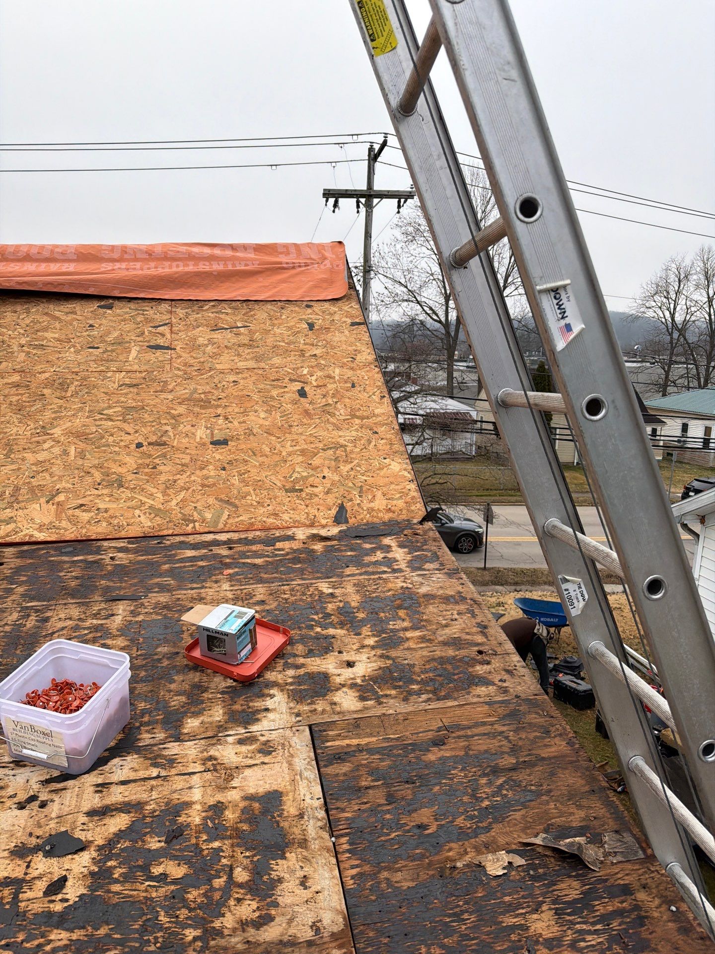 Residential Roofing Installation using GAF Timberline HDZ Biscayne Blue by Rainstoppers Roofing