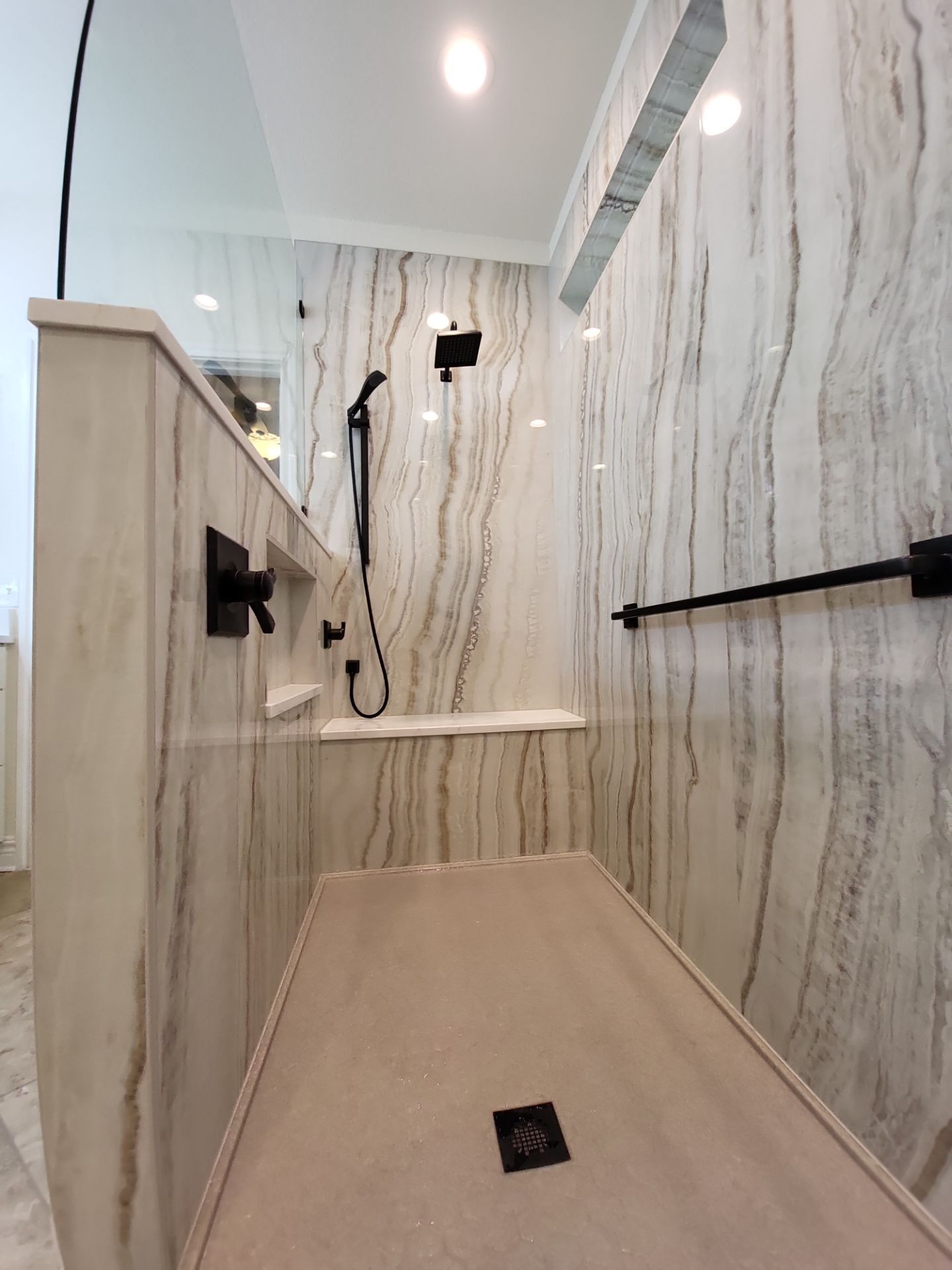 Alamo Ranch Master Bathroom Remodel | Spacious Walk-In Shower Transformation by Legacy Bath and Kitchen