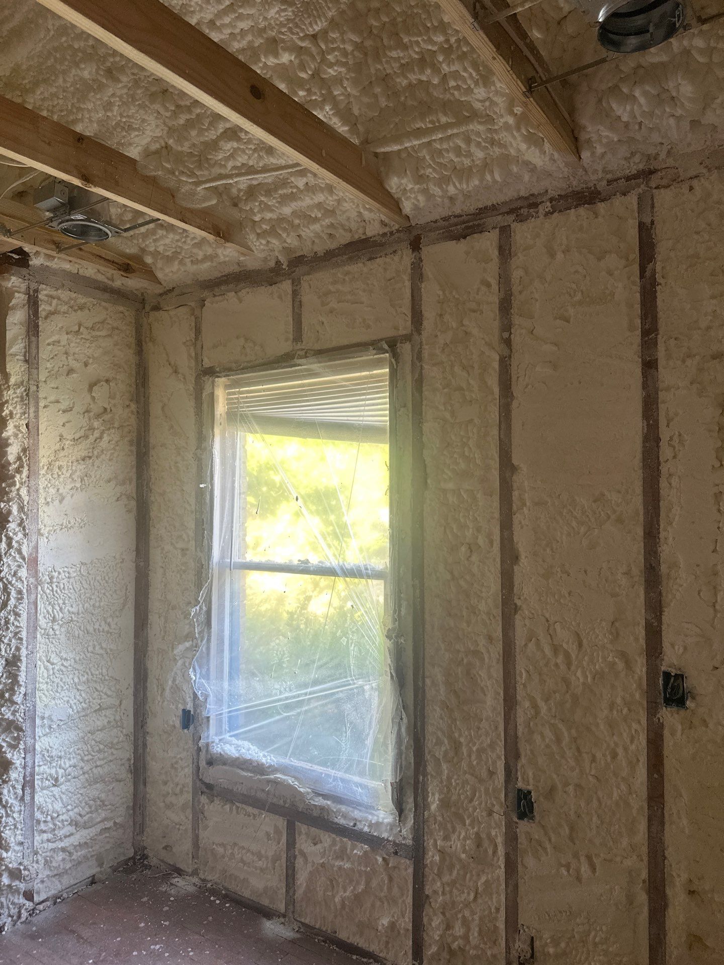 Full encapsulation with open cell spray foam on this custom home in Dallas by Apex Insulation Solutions
