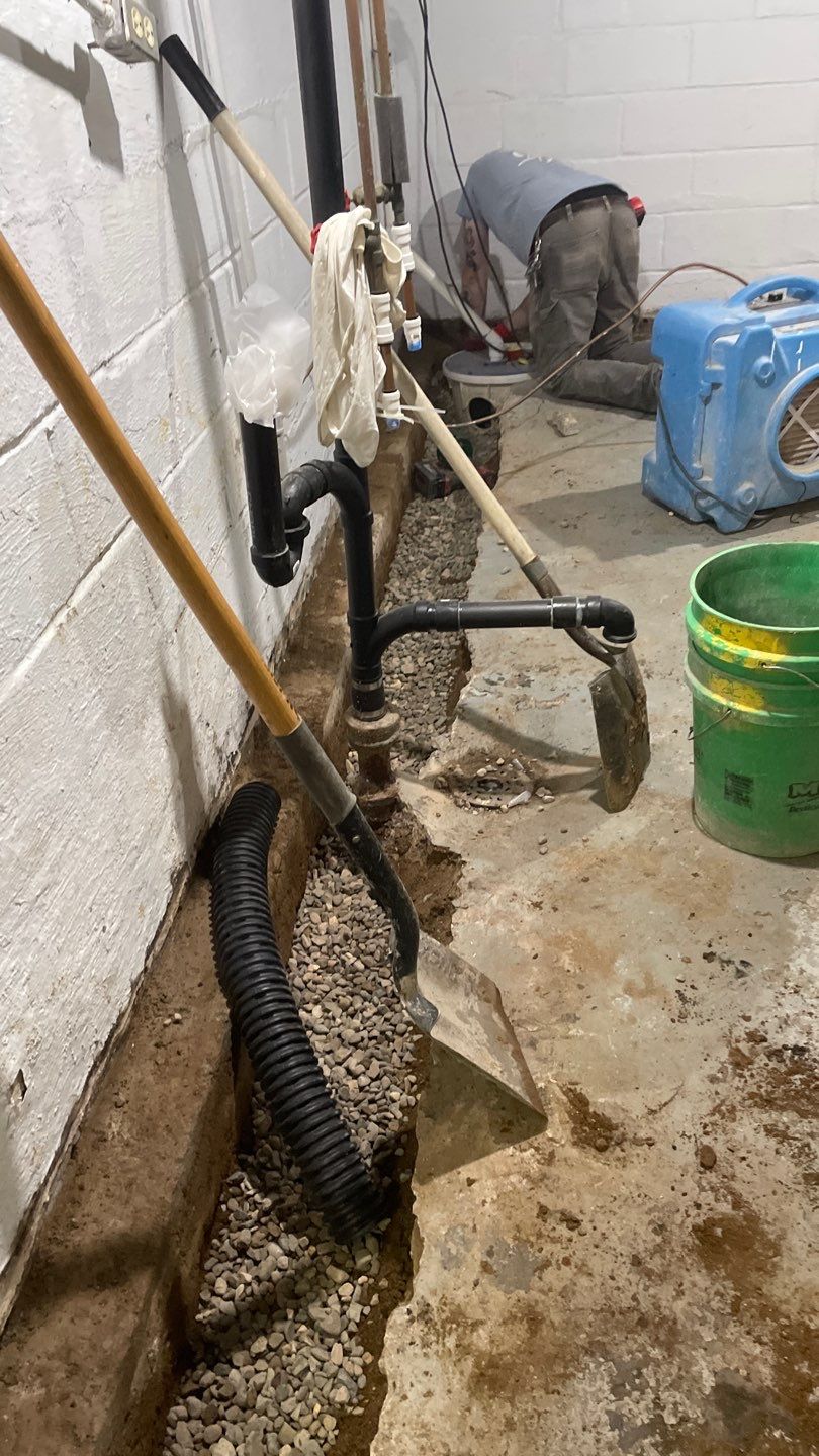 Interior Drain Tile & Yard French Drain in St. Paul, MN by Waterproofing Northeast