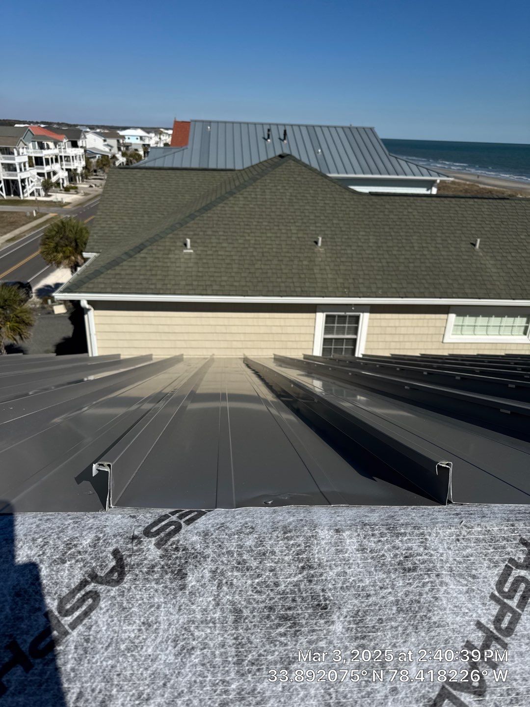 Standing Seam Metal Roof Installation- Ocean Isle Beach, NC by Summit Roofing 