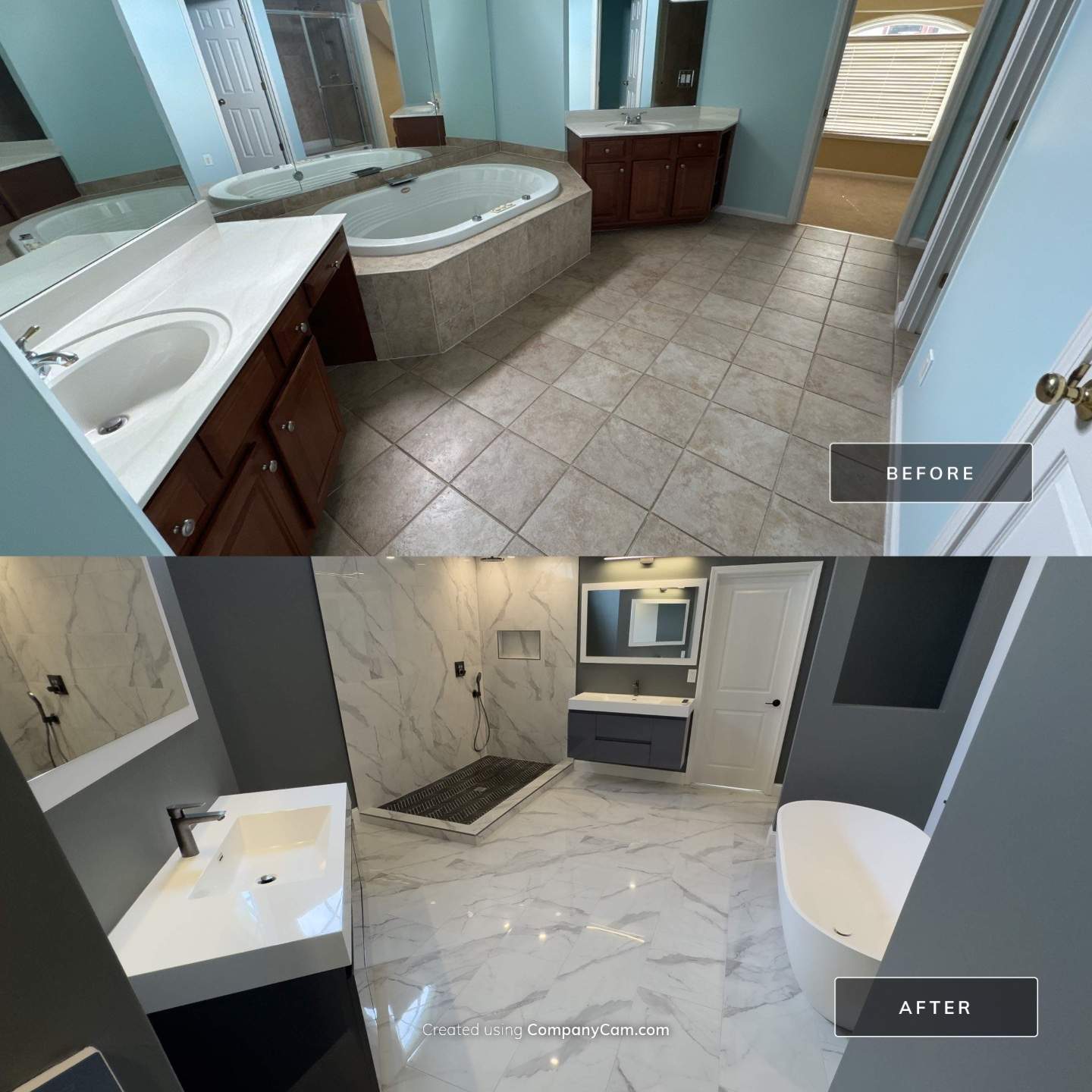 Master bathroom full remodel by Prudencio