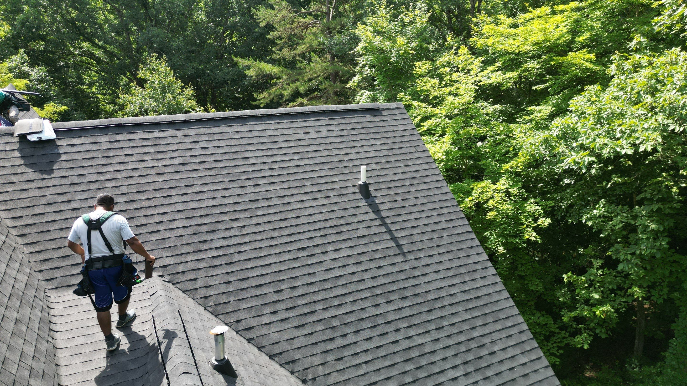 Residential Roofing Installation using Timberline HDZ Shingles - Charcoal by RoofX 