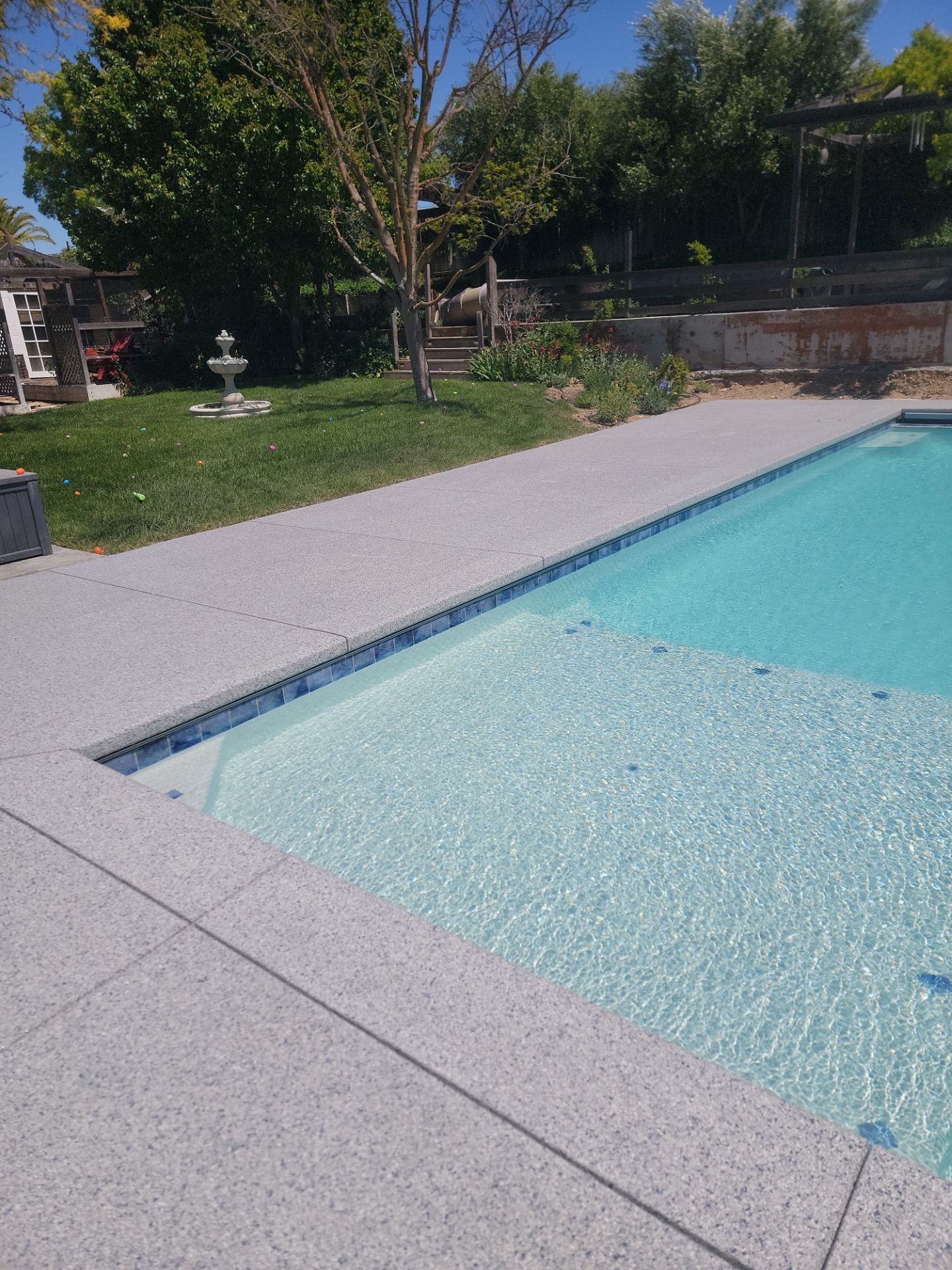 Polyurea Concrete Coating for Templeton Pool Deck and Front Porch by MGP Coatings