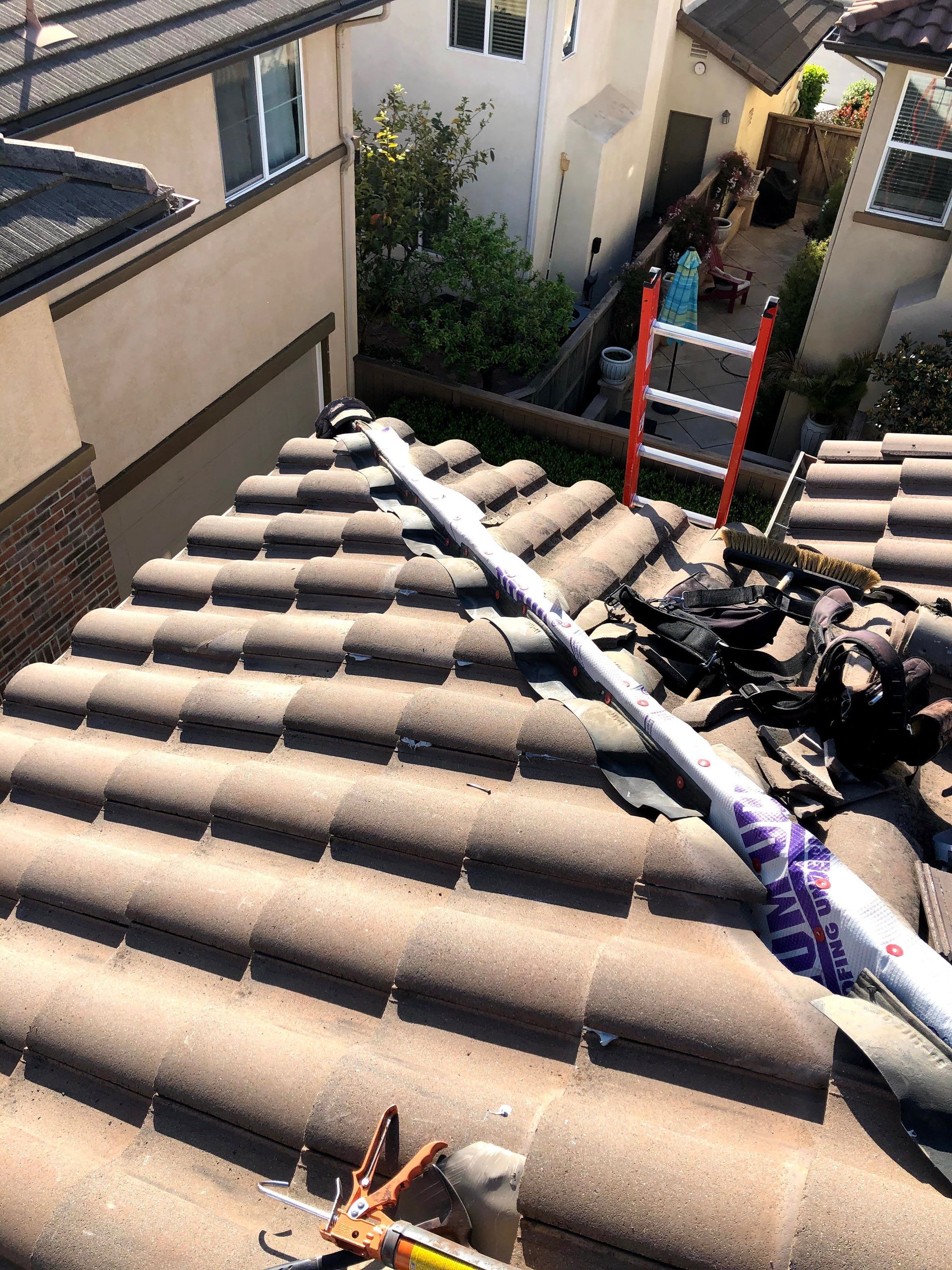 Rancho Bernardo, CA | Small Tile Roof Corner Leak Repair by Zenith Roofing Services