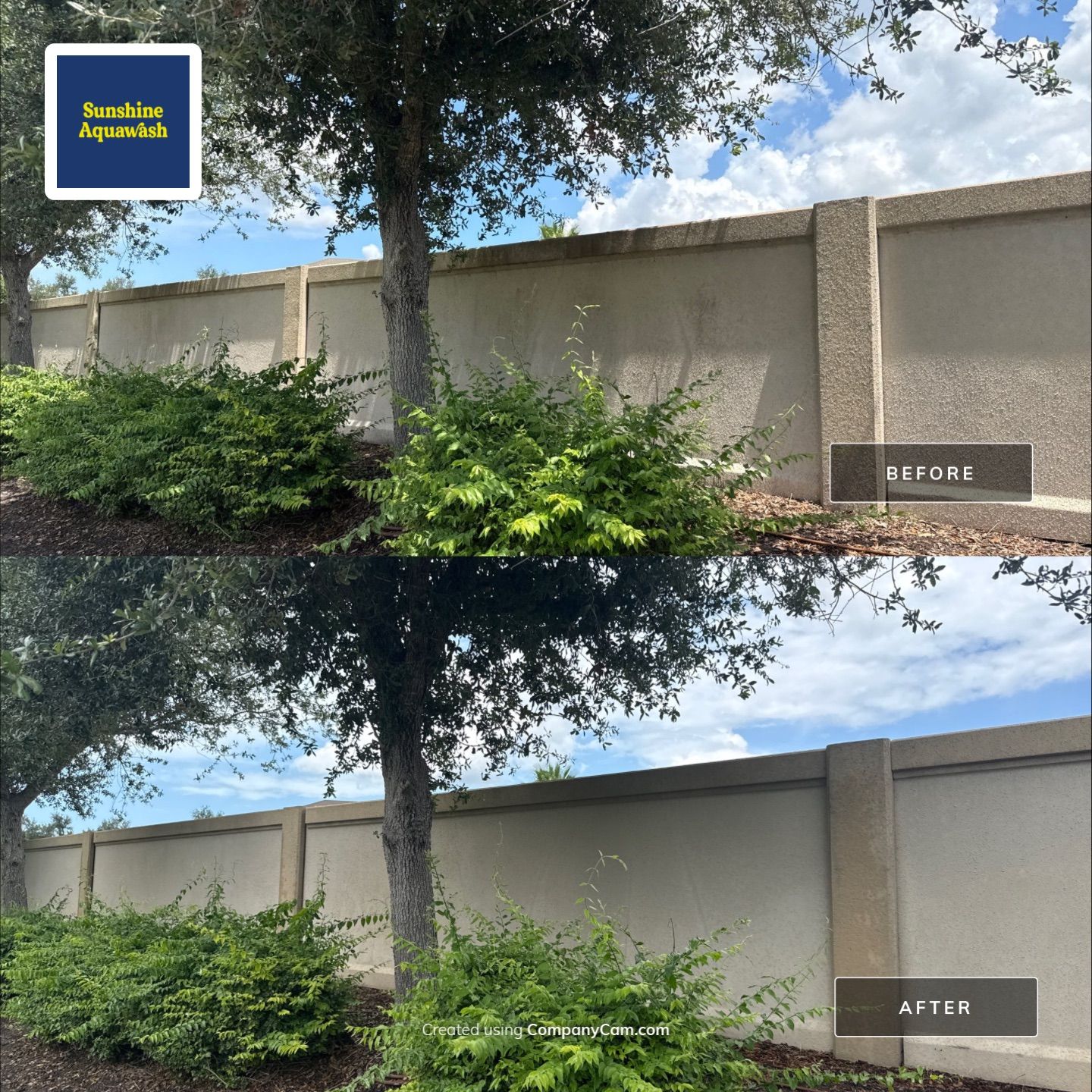 HOA Perimeter Wall & Monument Sign Cleaning – Willow Walk, Palmetto, FL 34221 by Sunshine AquaWash