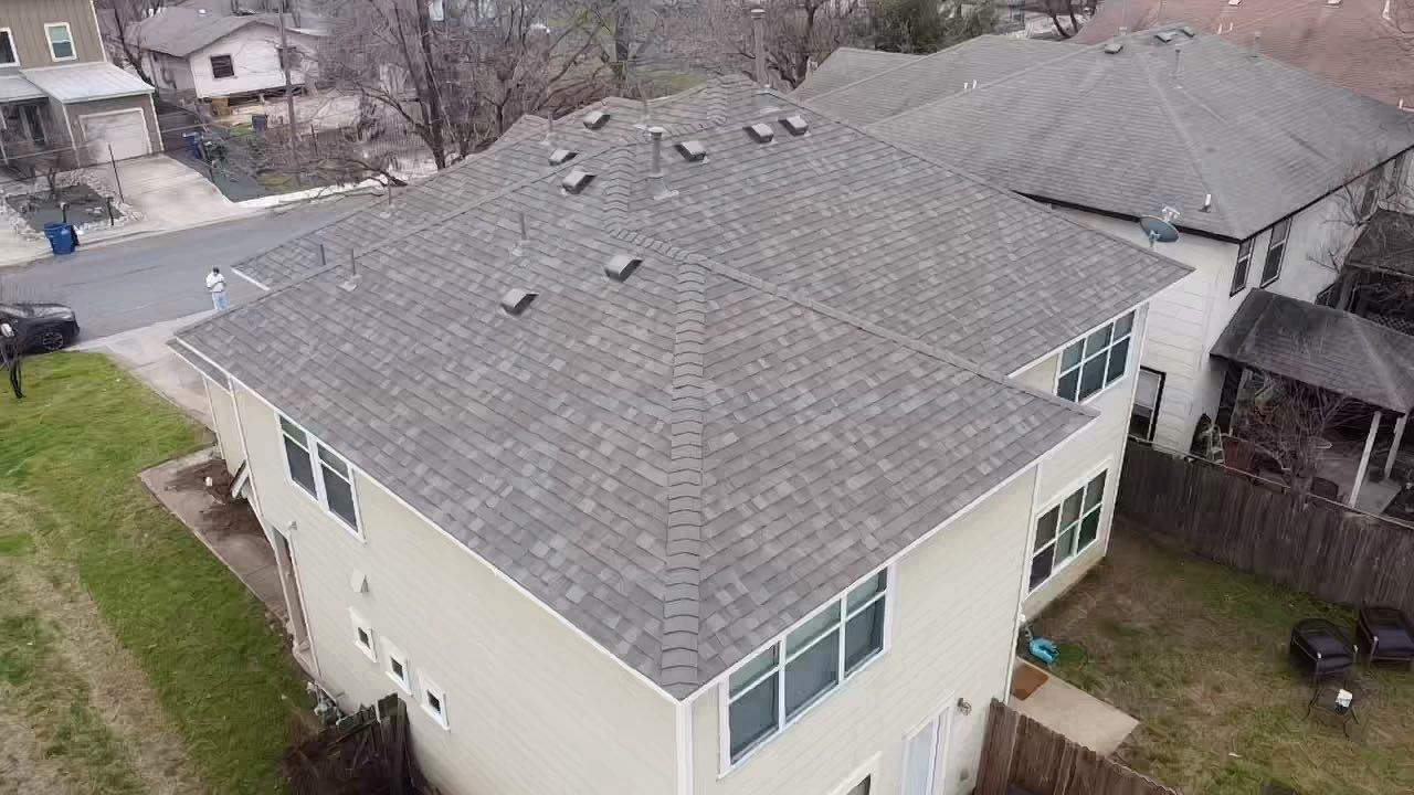 Driftwood Oakridge Roofing Across a North Austin Home by Skywall Construction LLC
