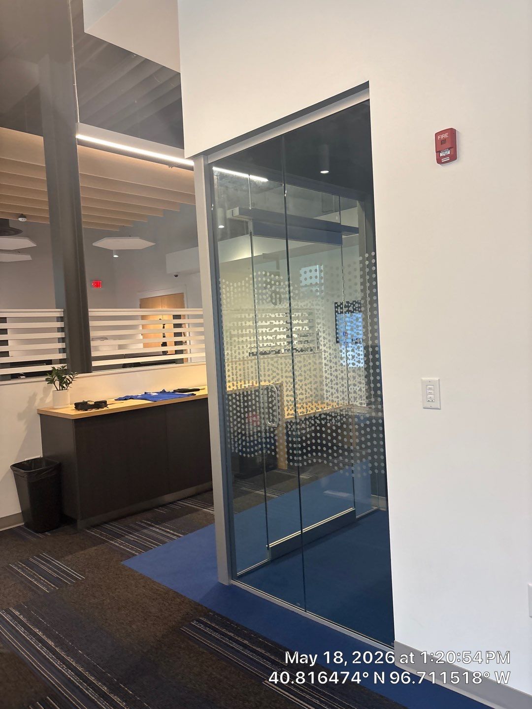 Modern Office Renovation in Lincoln Featuring Acoustic Ceilings and Glass Partitions by CompanyCam Sales Demo
