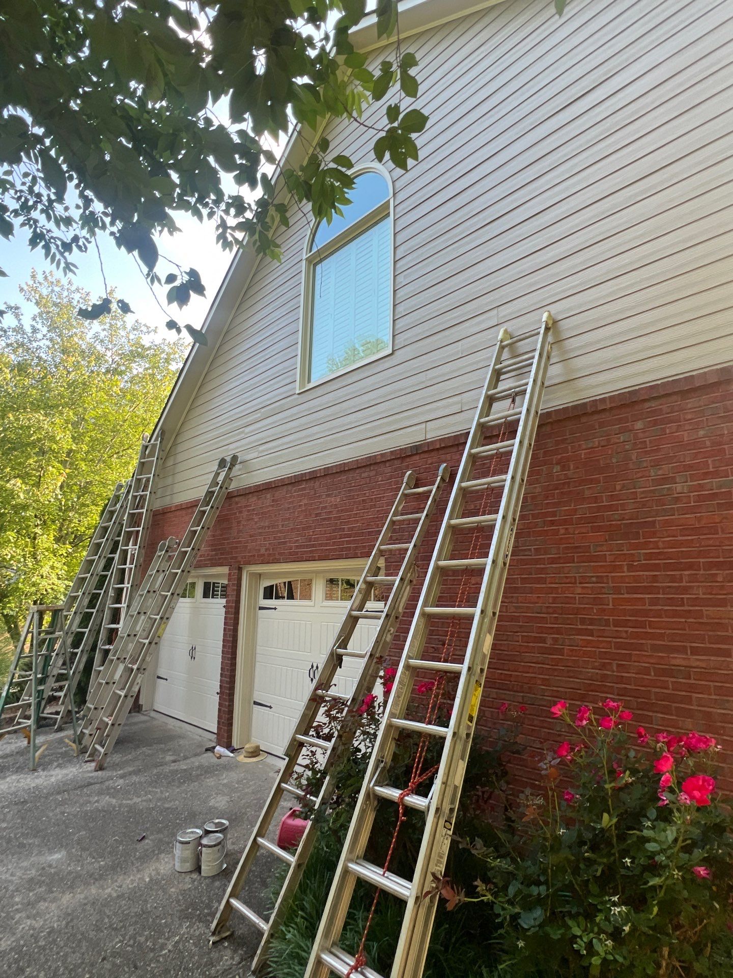 James Hardie Siding Install, Rotten Wood Replacement, Trex Deck Resurface, and Exterior Paint Project in Roswell, GA by Nelson Exteriors 