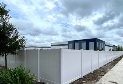 Vinyl Fence Installation using Vinyl Privacy Fence 