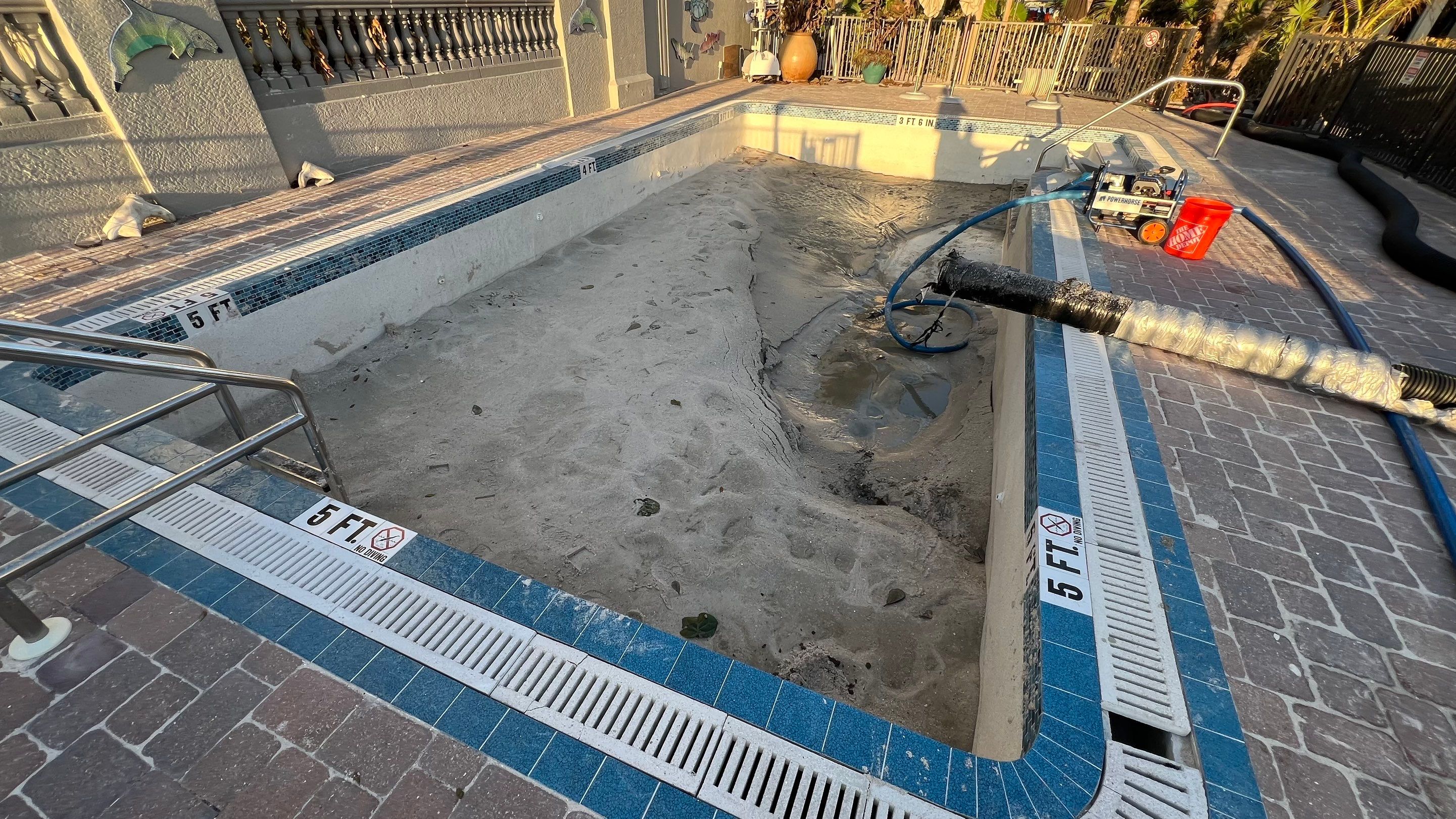 Naples Resort Pool Cleanout and Stormwater System Maintenance by Don Mar, Inc. Storm Water Solutions