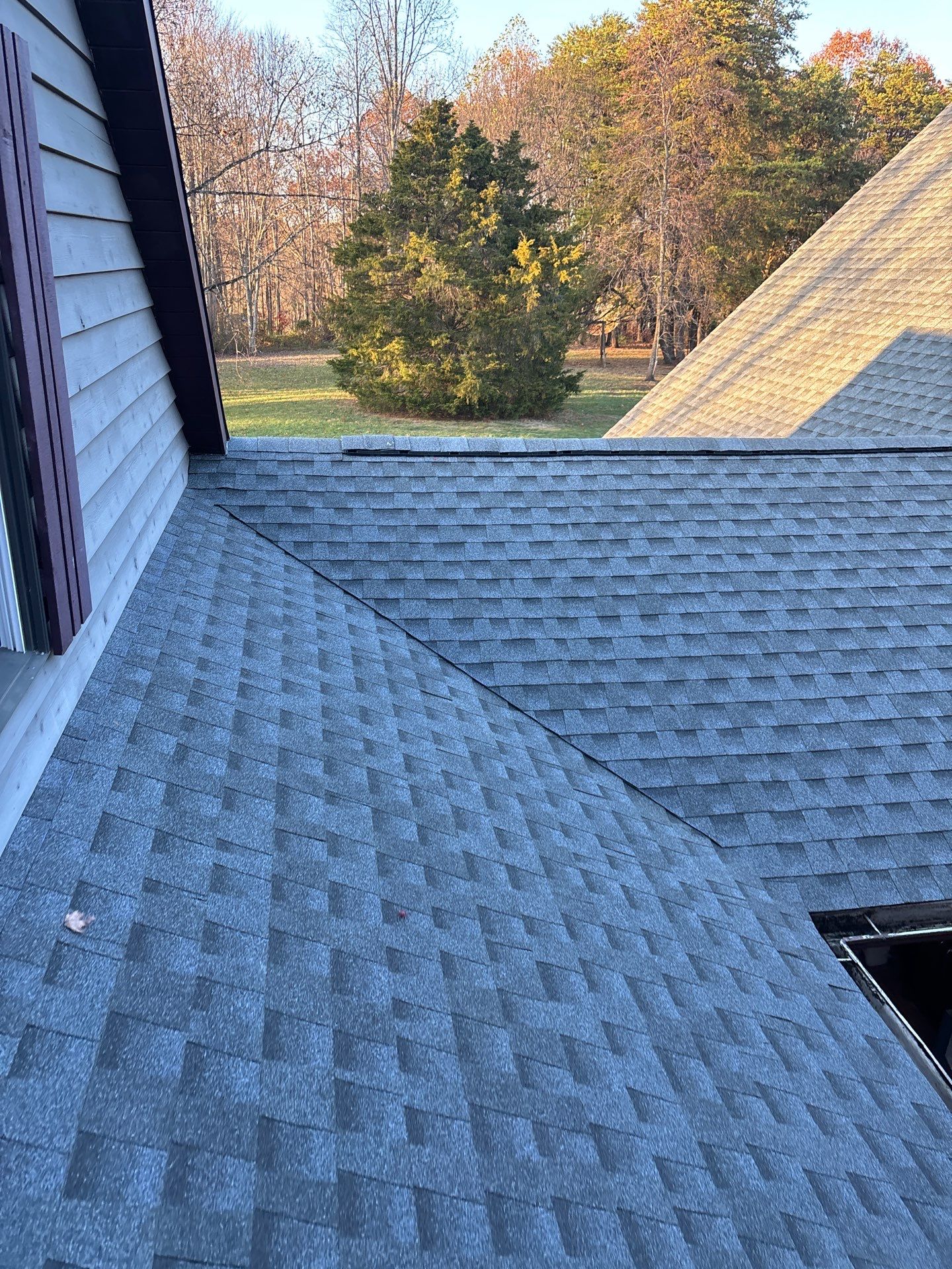 Residential Roofing Installation using GAF Timberline HDZ Williamsburg Slate by Rainstoppers Roofing