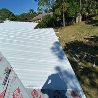 24ga 1" Nail-Strip Regal White  by Total Roofing System The Metal Roof Experts