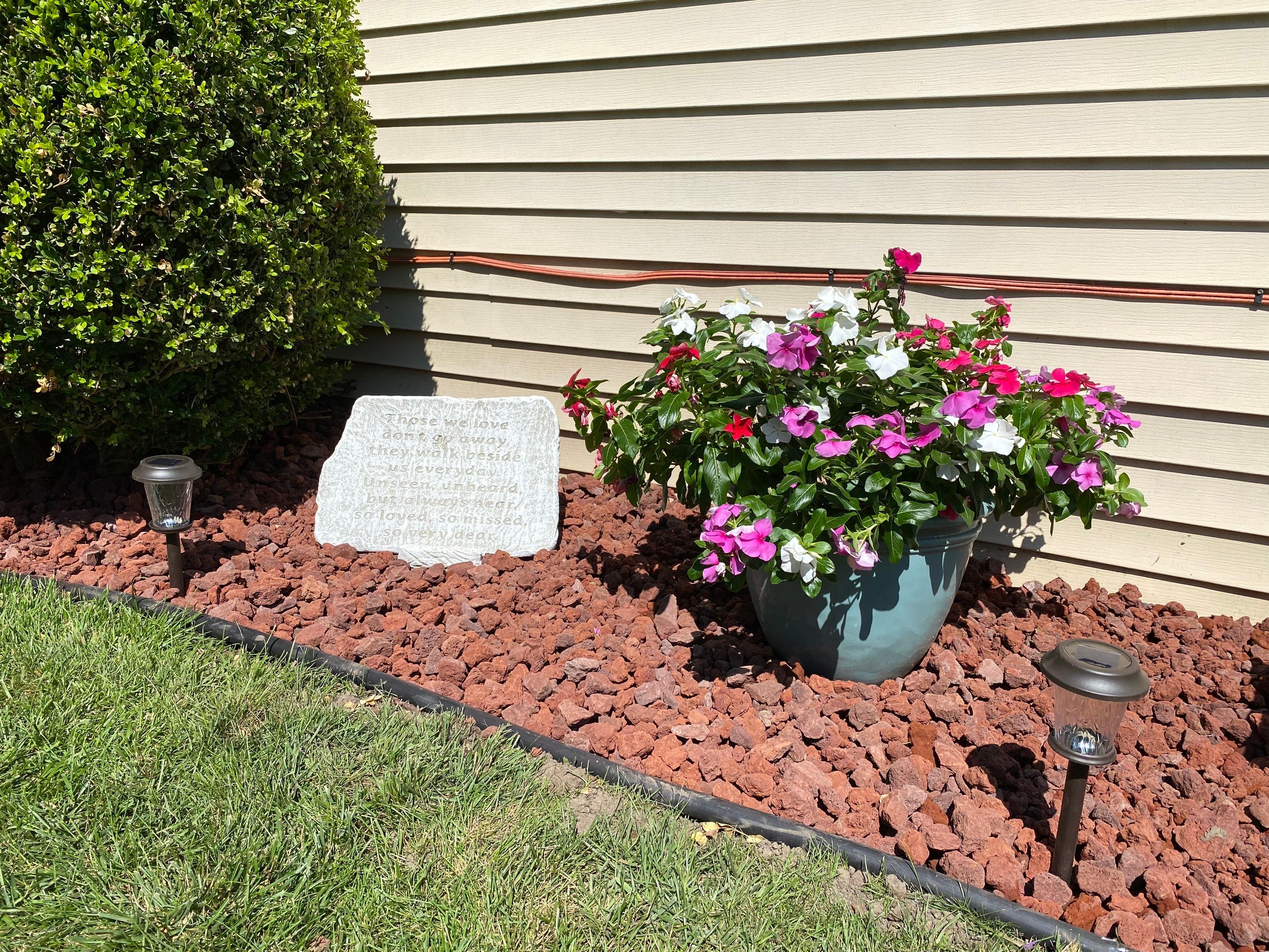 Memorial Garden Install by Elm Rose Gardens