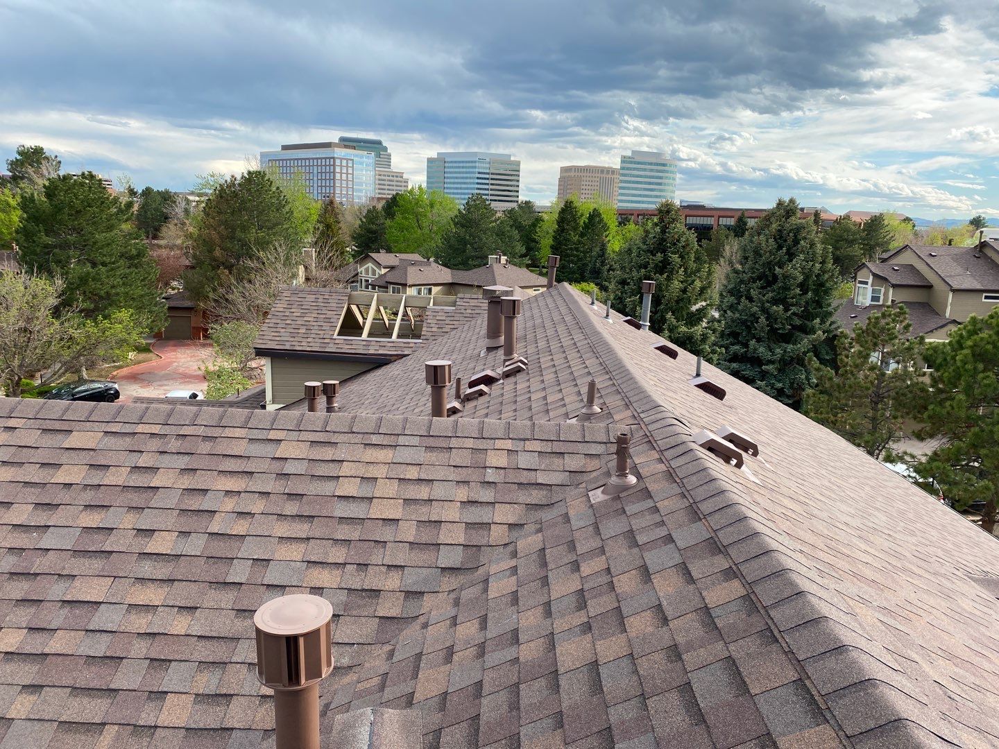 Commercial Roofing Installation using Owens Corning TruDefinition Duration STORM - Teak by A to Z Roofing