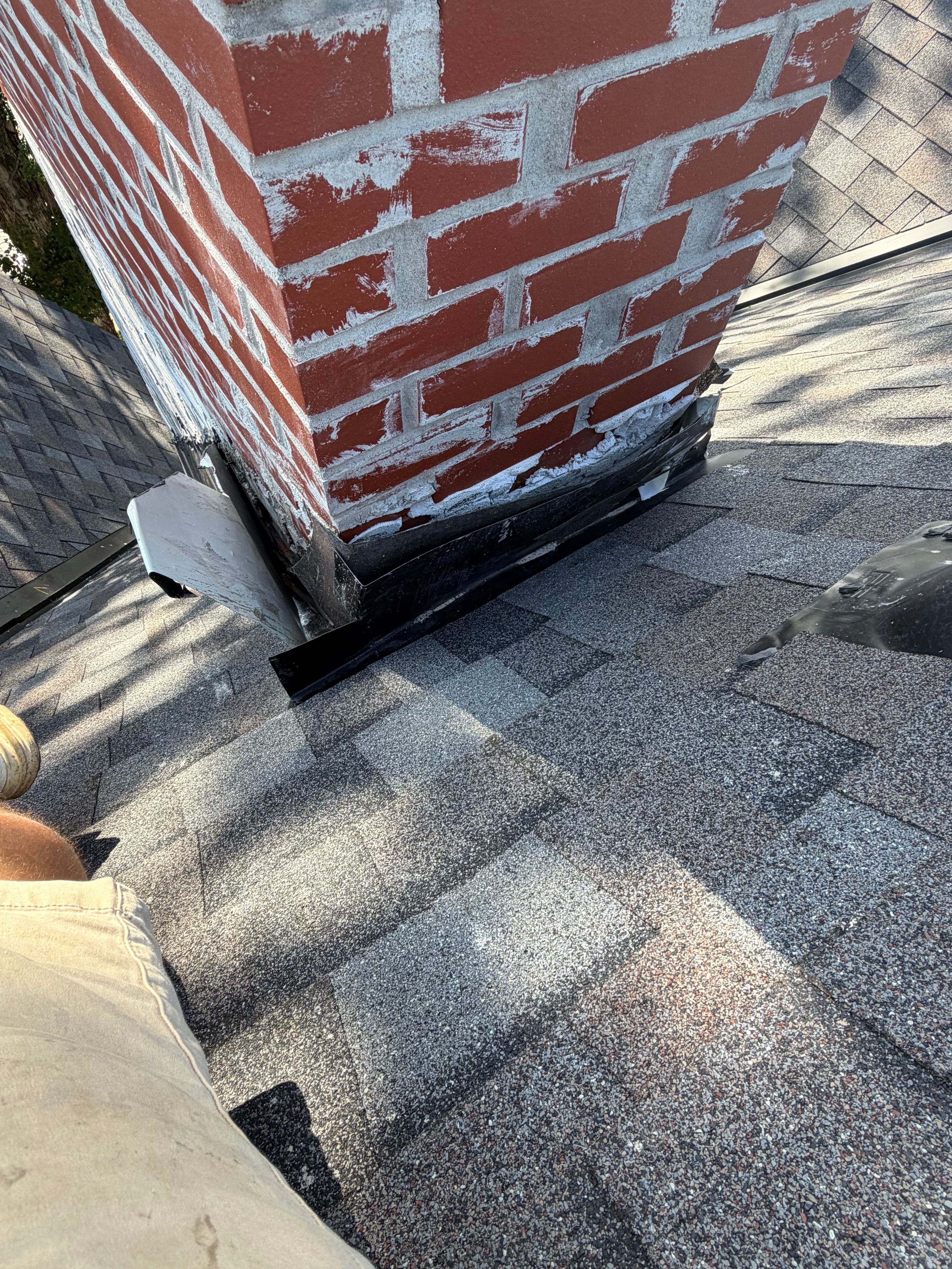 Brick Chimney Flashing and Roof Repair in Kansas City by Summit Roofing