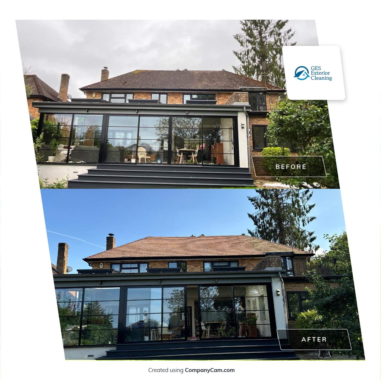 Roof Clean  - Moss Removal - Gutter Clean using Honda 15lpm Low Pressure Washing Machine by Ges Exterior Cleaning ltd