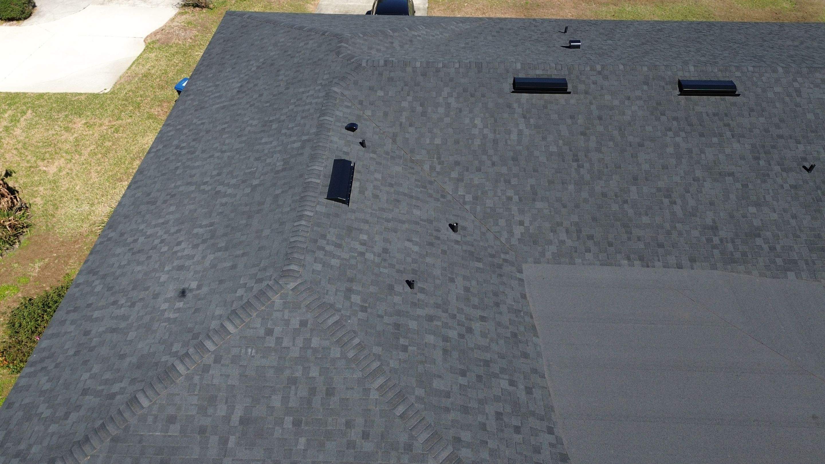 Moire black roof in Conway FL by Gold Key Roofing