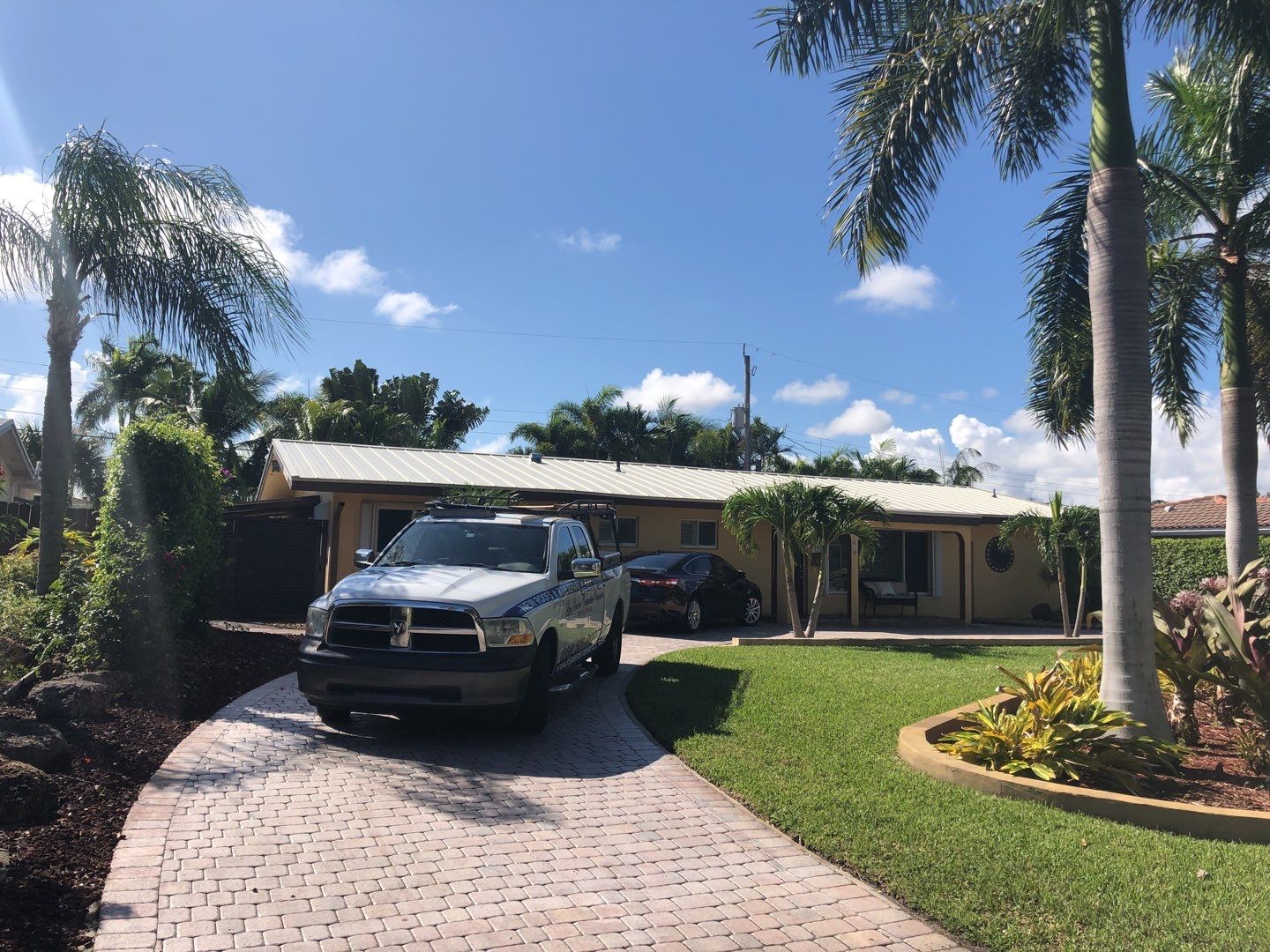 Residential Roofing Installation using 1" Nail strip metal roof by BLUES BROTHERS ROOFING