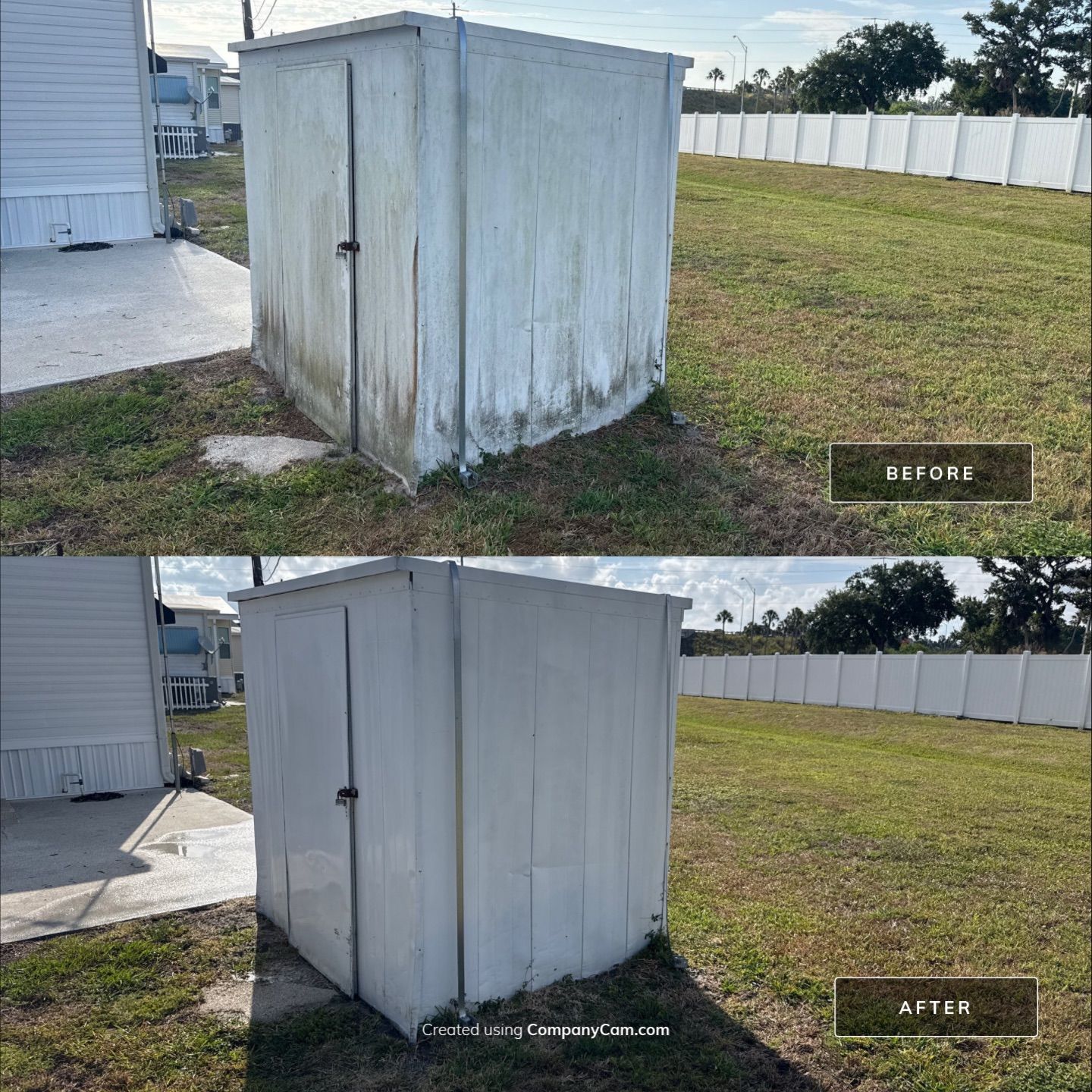 Mobile Home Soft Wash & TPO Roof Cleaning in Leisure Lake Mobile Home Park – Palmetto, FL by Sunshine AquaWash