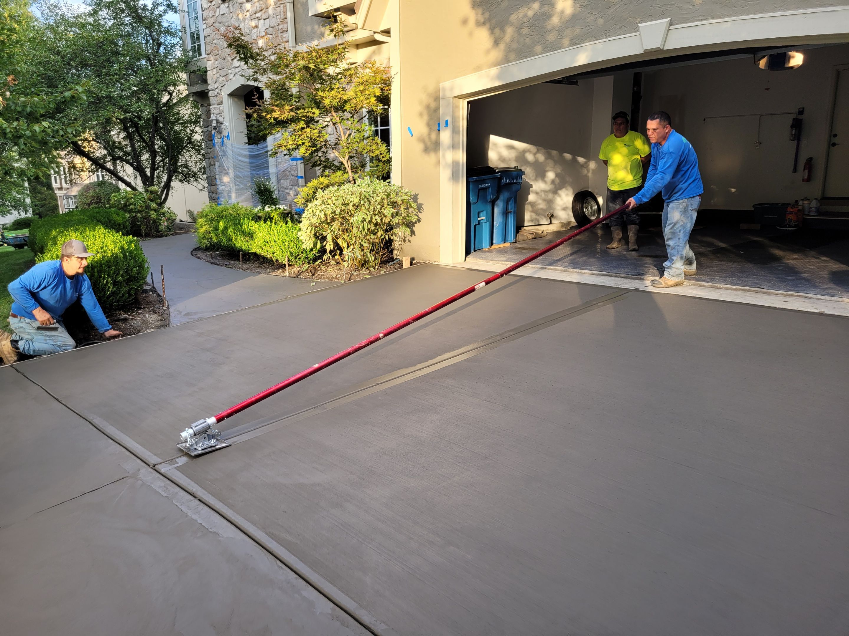 New Driveway and Sidewalk by LAND ESCAPES LLC