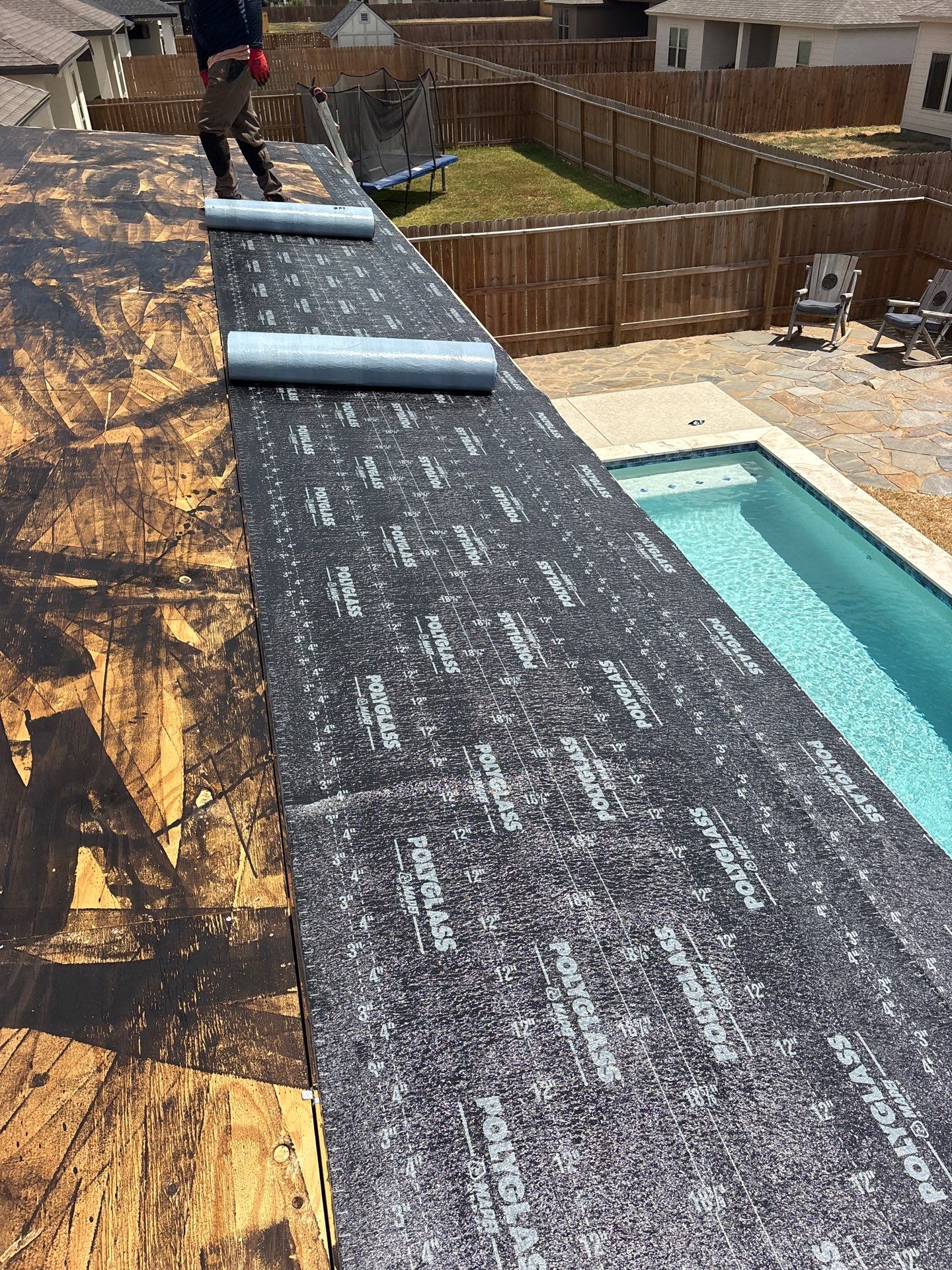 Patio Pool Cover by Bayfront Roofing and Construction