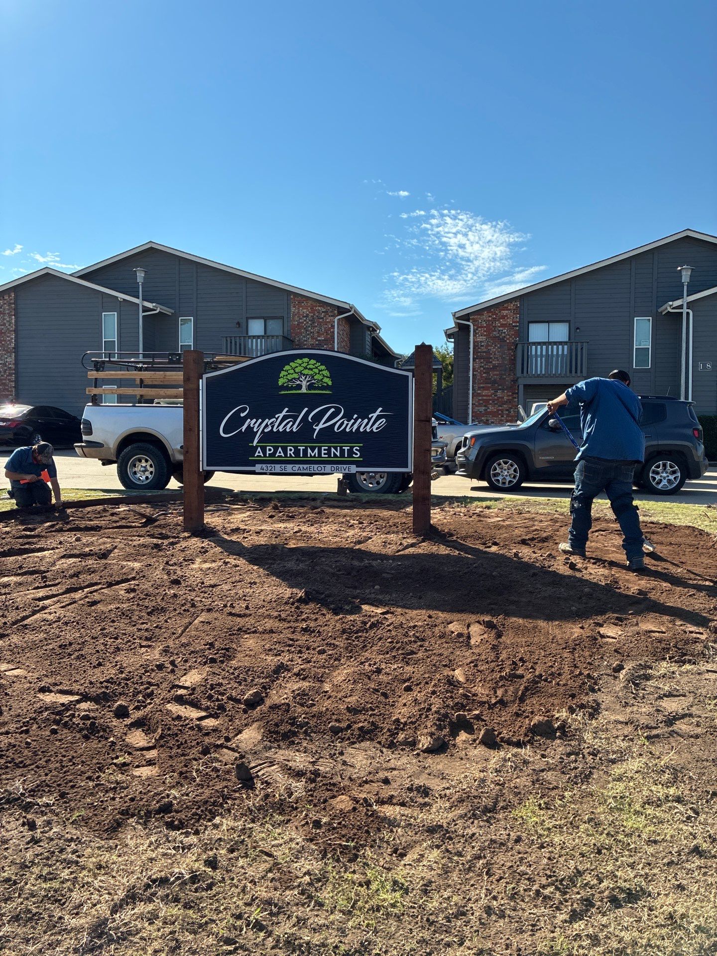 Landscape and concrete work by Clays Services Inc