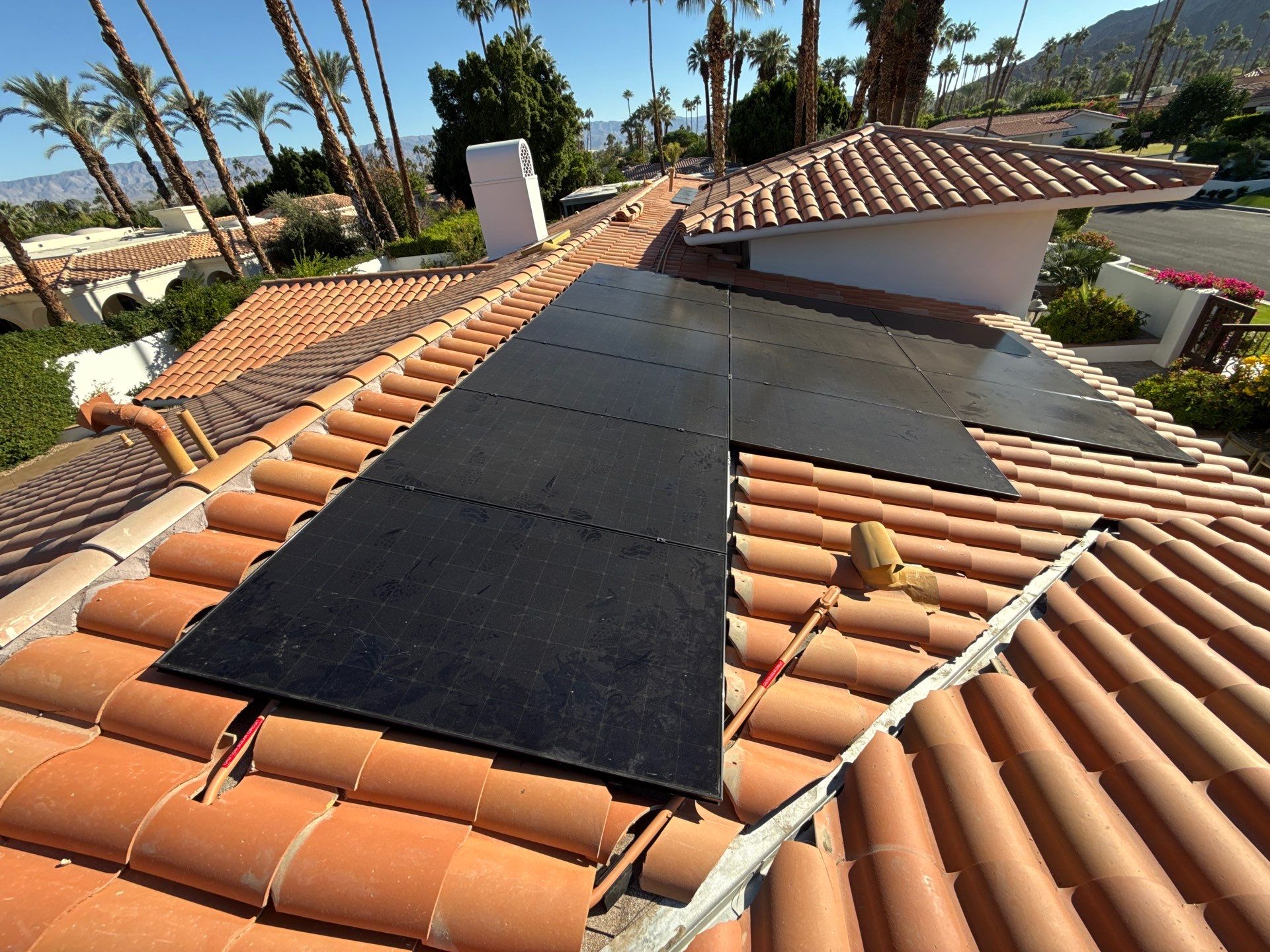 Clay Tile Strip in Indian Wells by Goat Solar Inc.