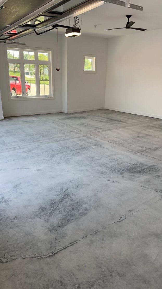 Floor redo with Epoxy coating  by Cutting edge painting 