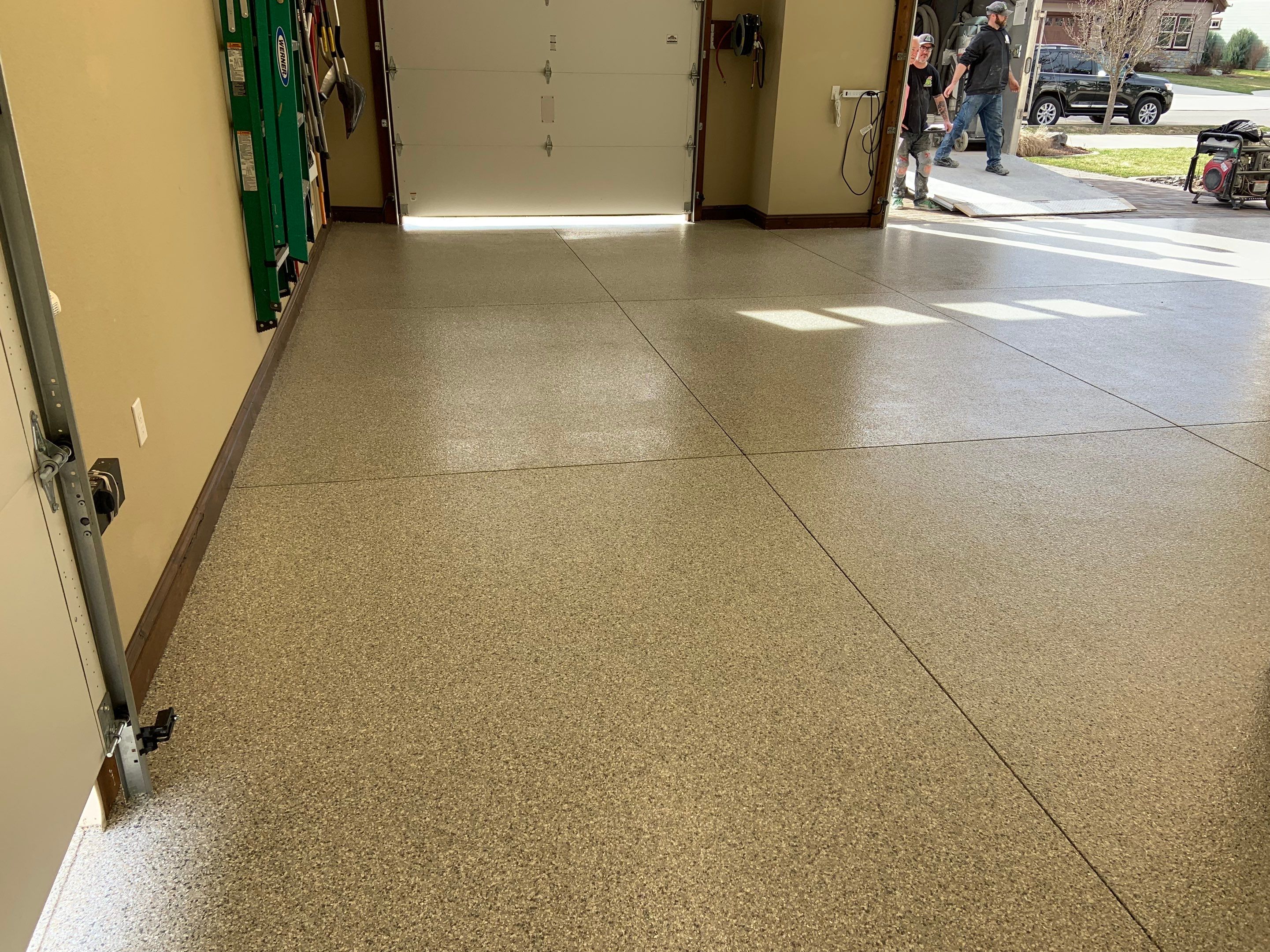 Garage Transformation using Mt Everest by Croc Coatings, LLC