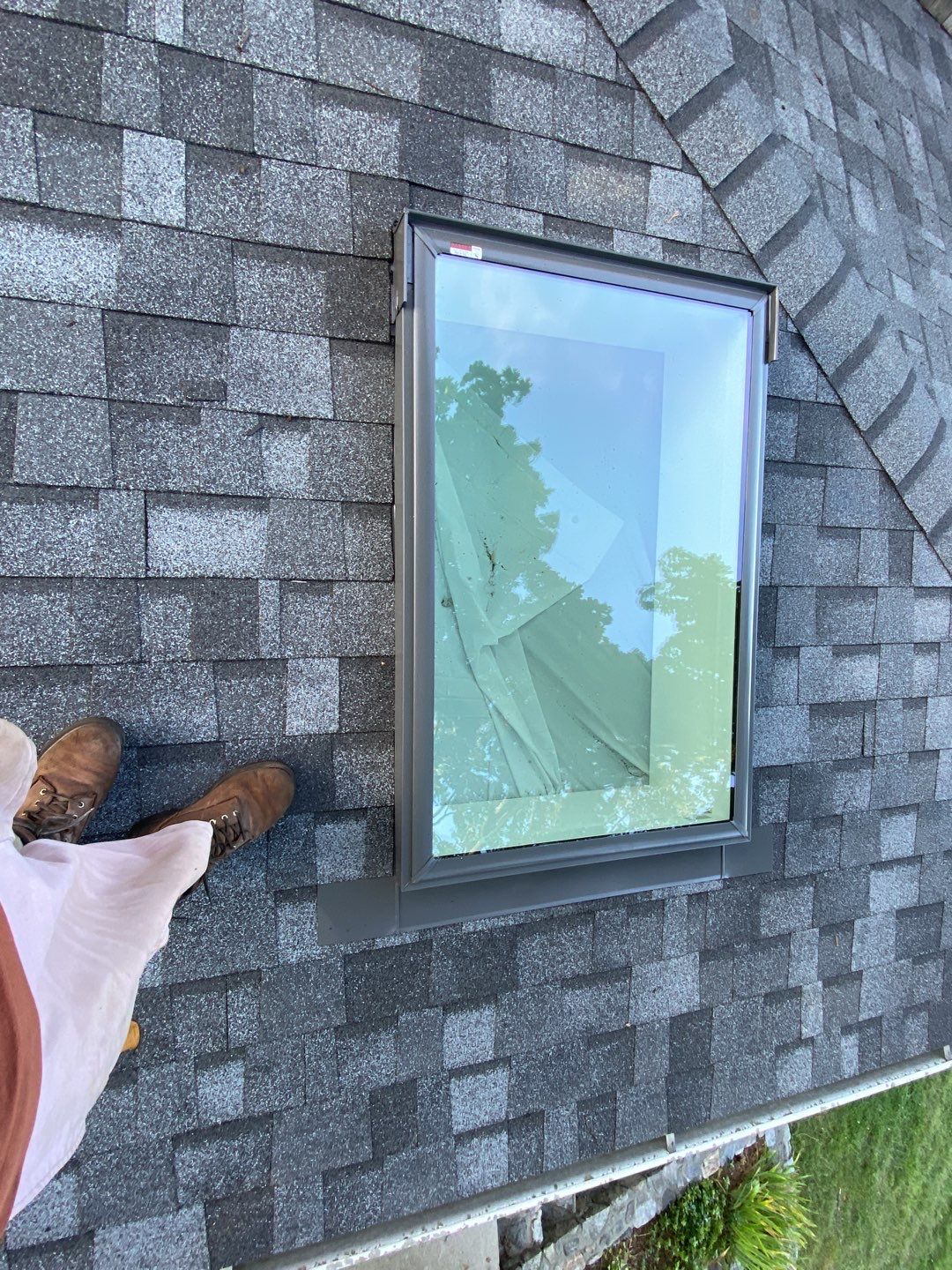 Residential Roofing Installation using Owens Corning Duration Slatestone Gray by A Plus Exterior