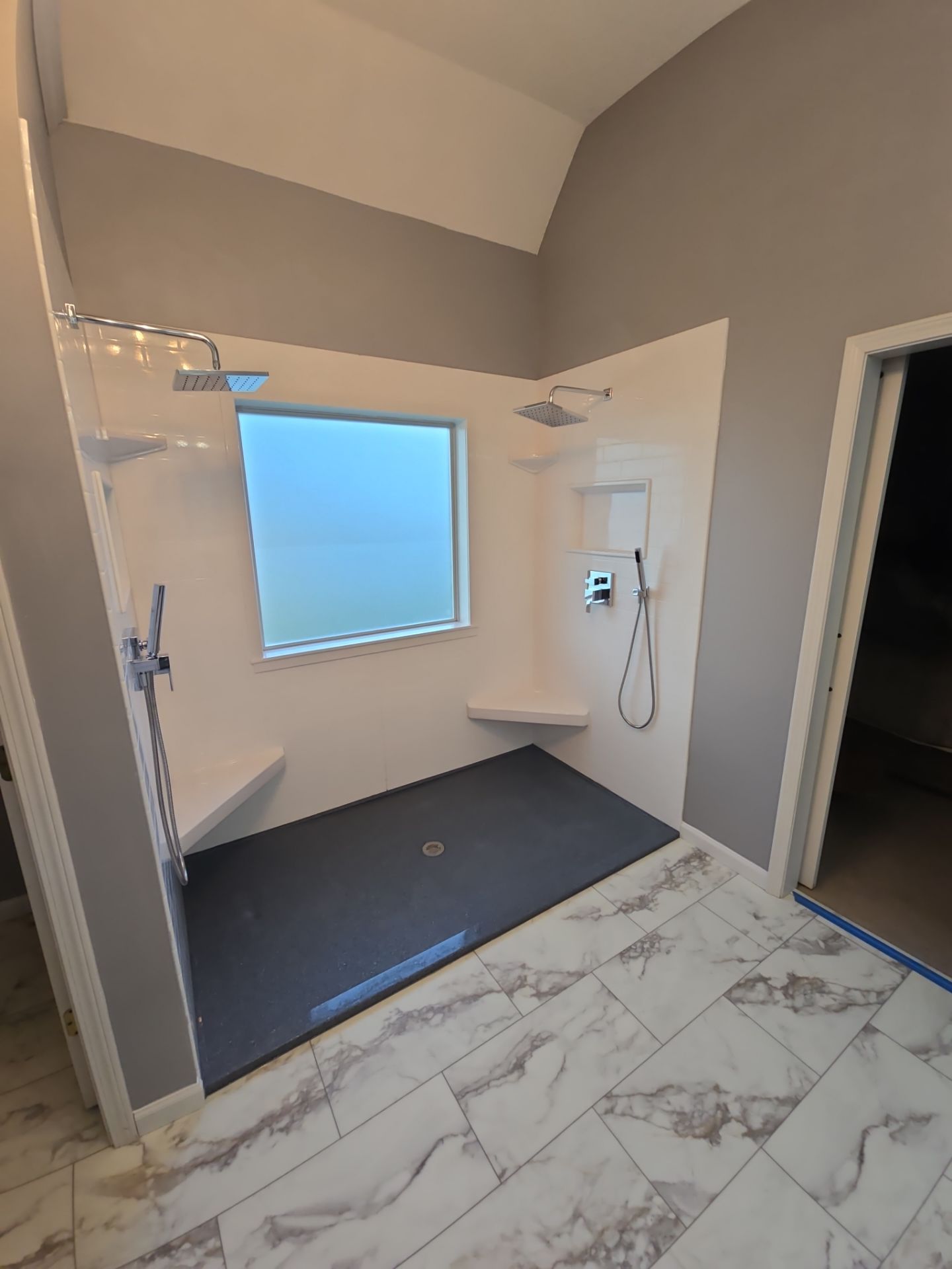 Bathroom Remodel using Onyx by The Shower Company