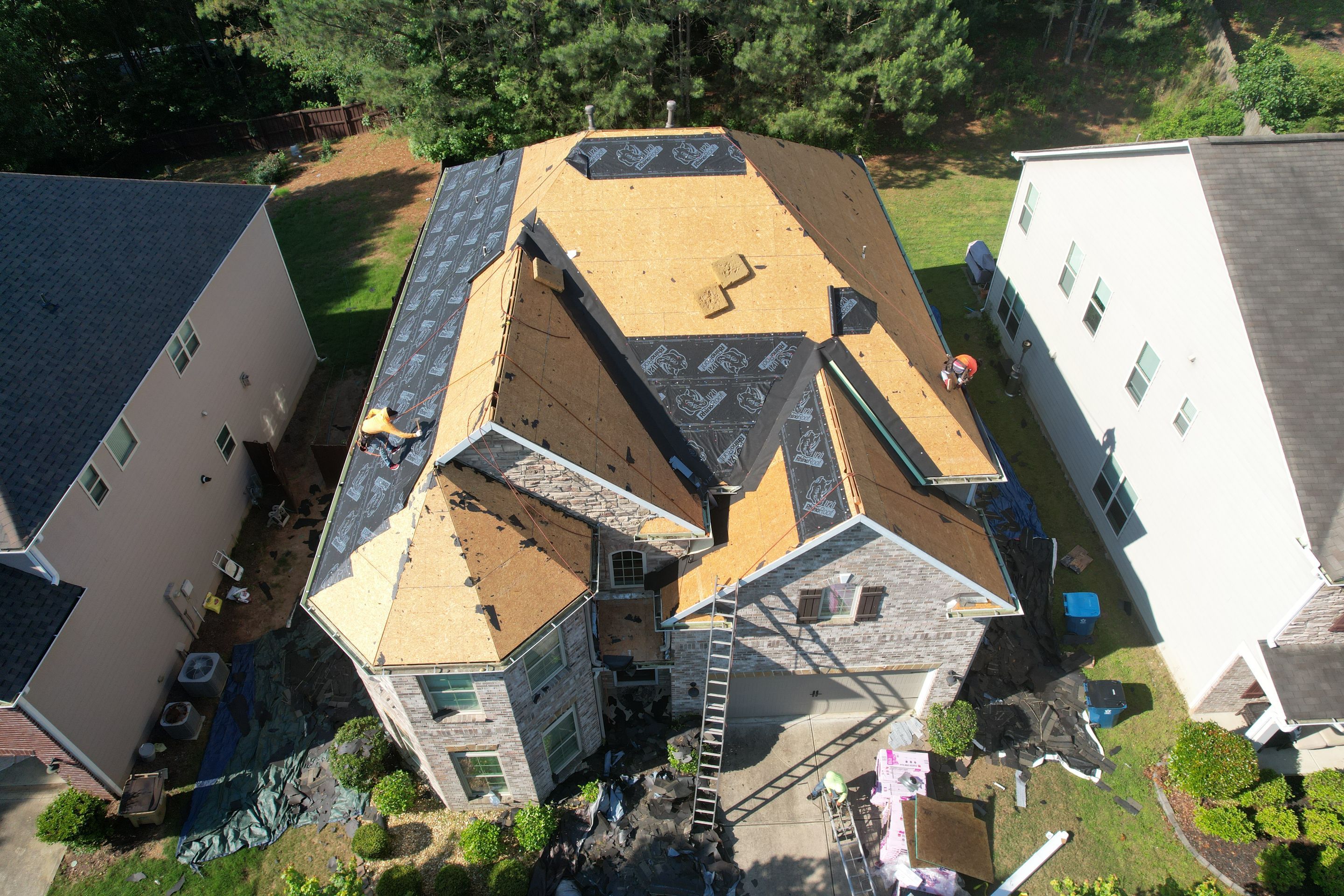 Residential Roof Replacement using Owens Corning TruDef Driftwood by Inspector Roofing and Restoration