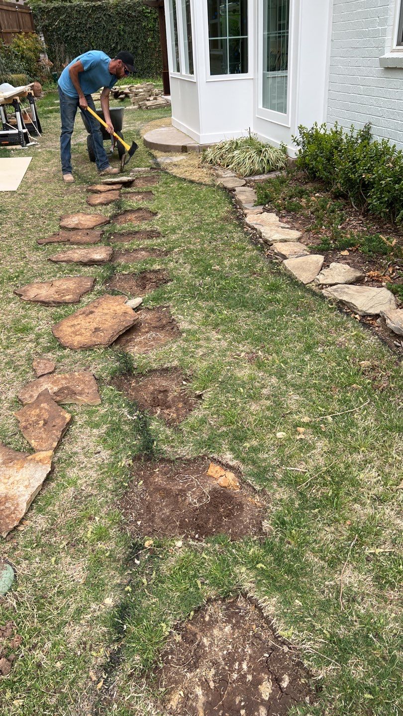 Flagstone walkway using Flagstone  by Clays Services Inc