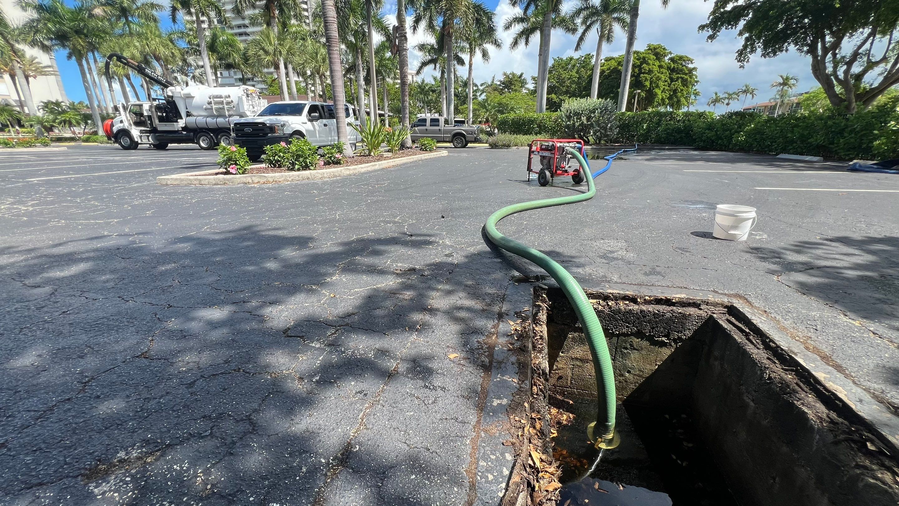 Marco Island Condo Stormwater System Maintenance and Standing Water Removal by APS Power & Water