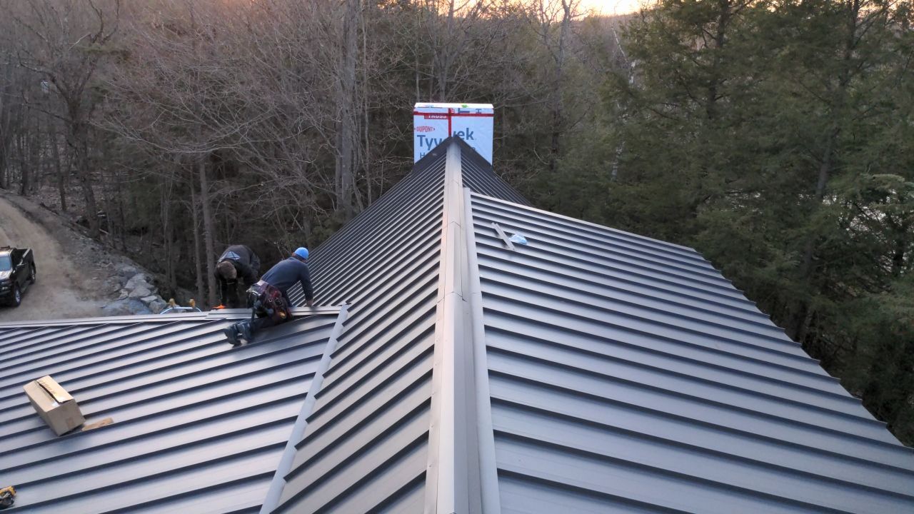 New Home Construction using 16" Standing Seam Panels by Jay Carter Roofing & Sheet Metal