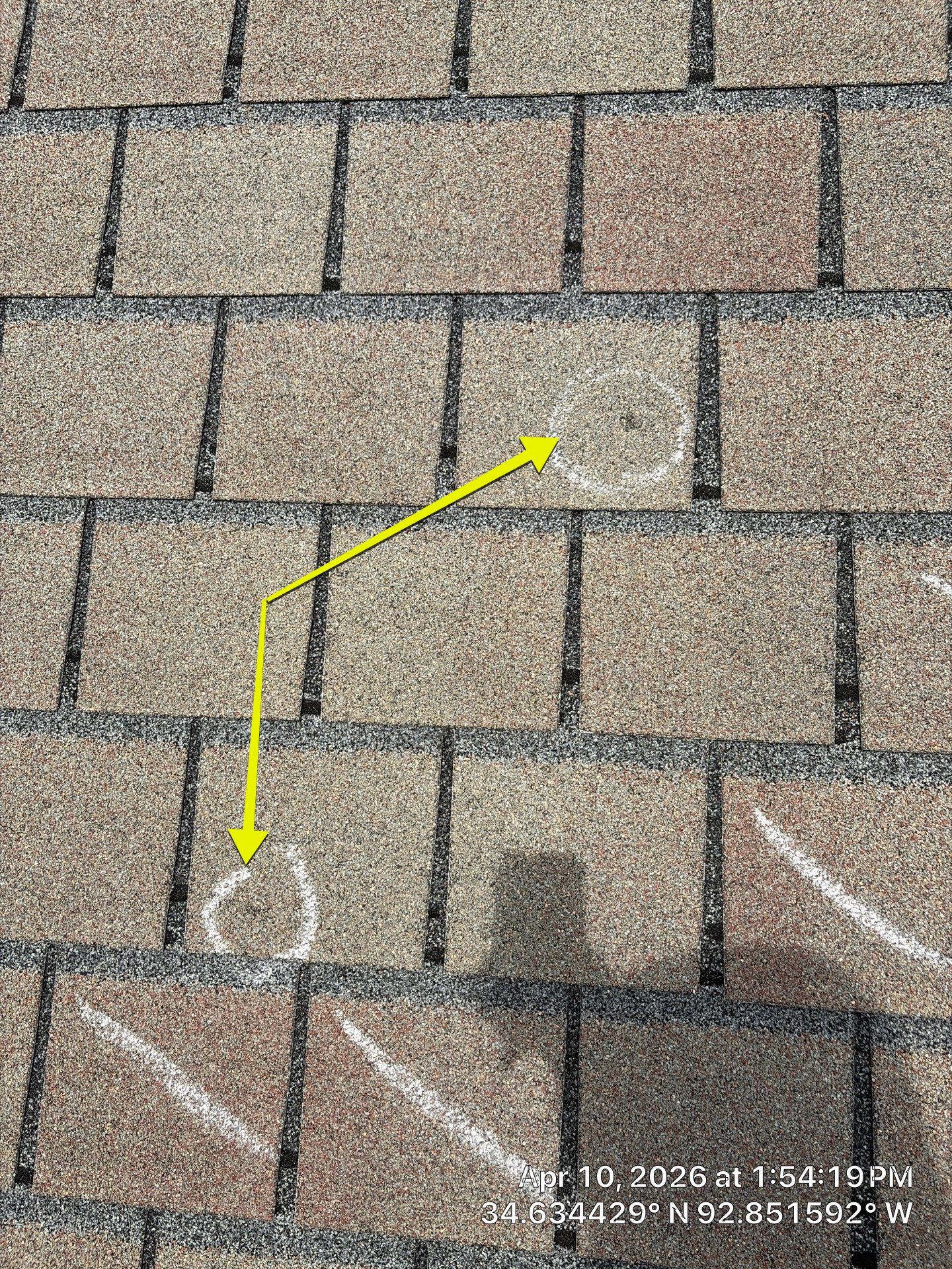 Shingle Roof Damage Assessment in Hot Springs Village by Temple Roofing and Exteriors