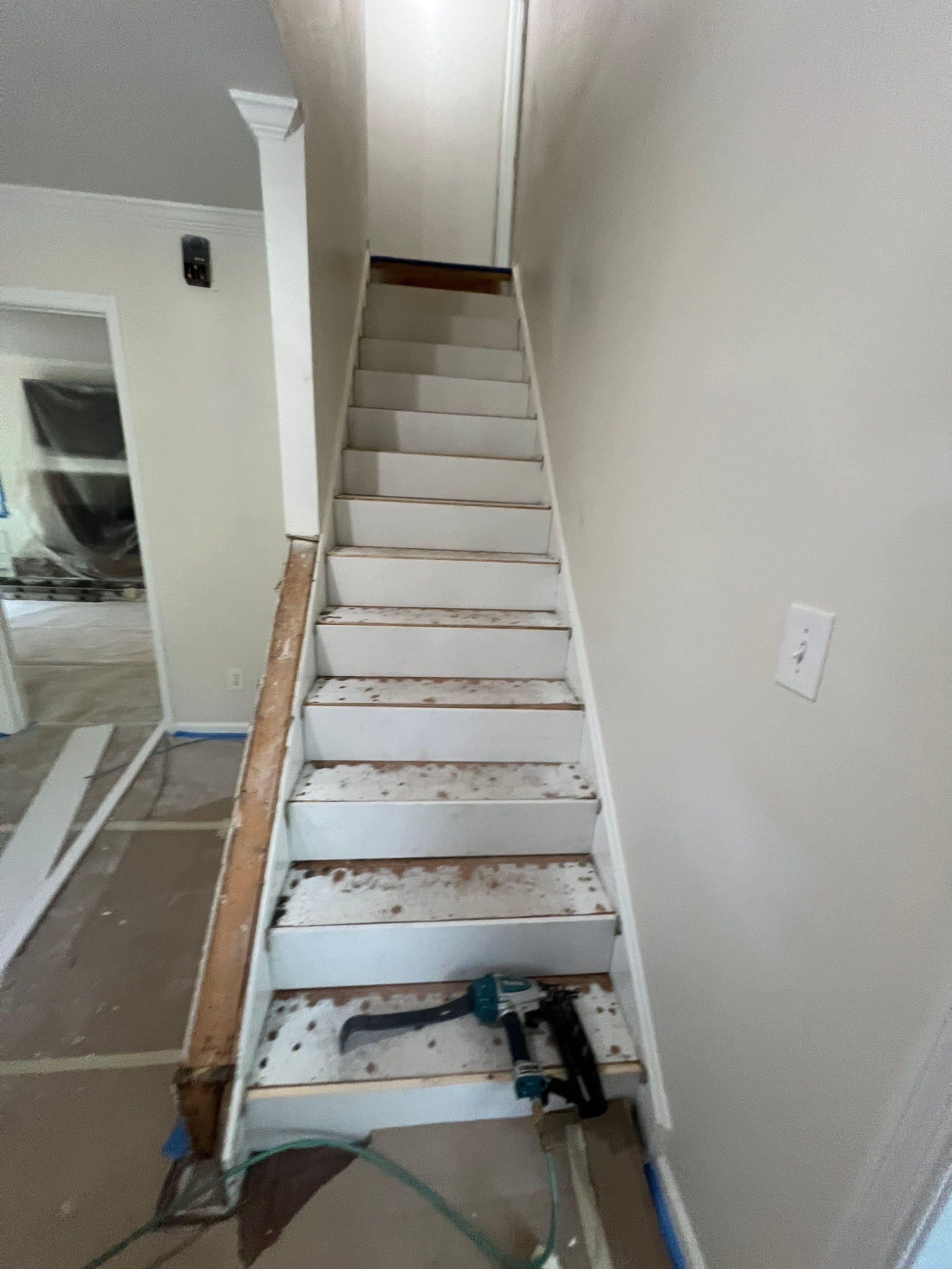 Dark Hardwood Floor Installation and Interior Painting in Marietta by Swift Home Renovations