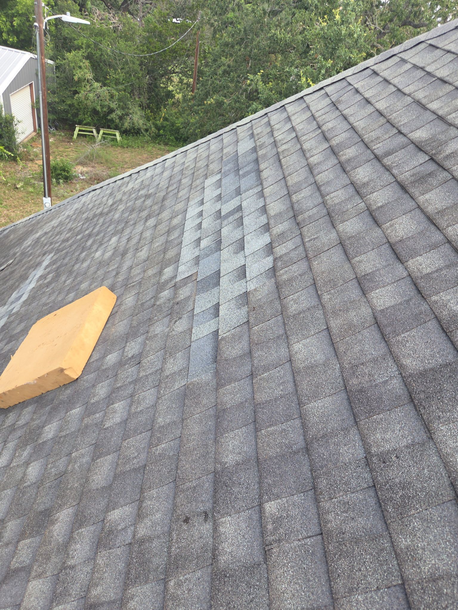 Crazy Wind Damage Repair on a Steep Roof by REPS OF TEXAS
