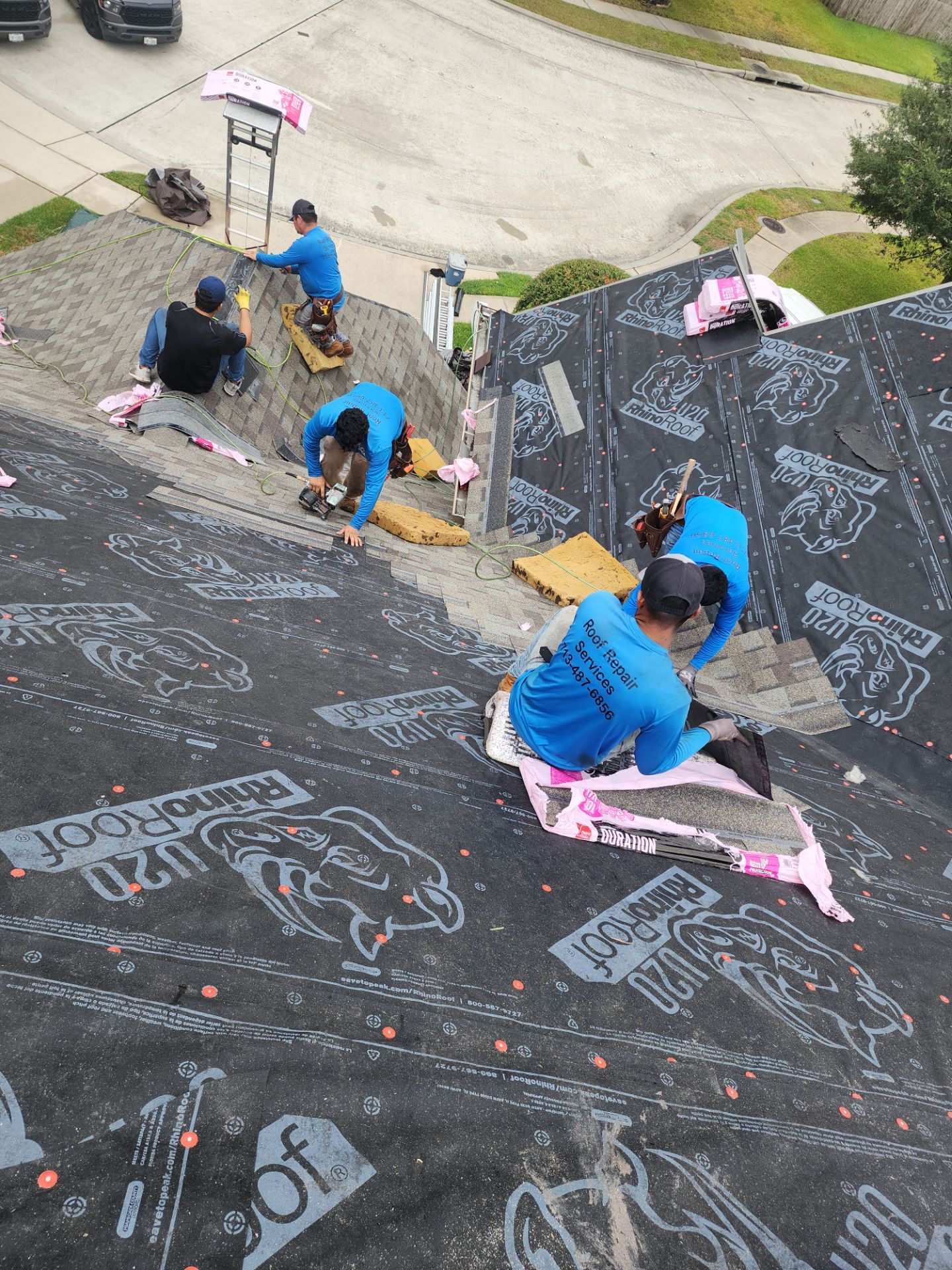 Residential Roofing Installation using Owen's Corning Duration (Lifetime) Shingles by Roof Repair Company