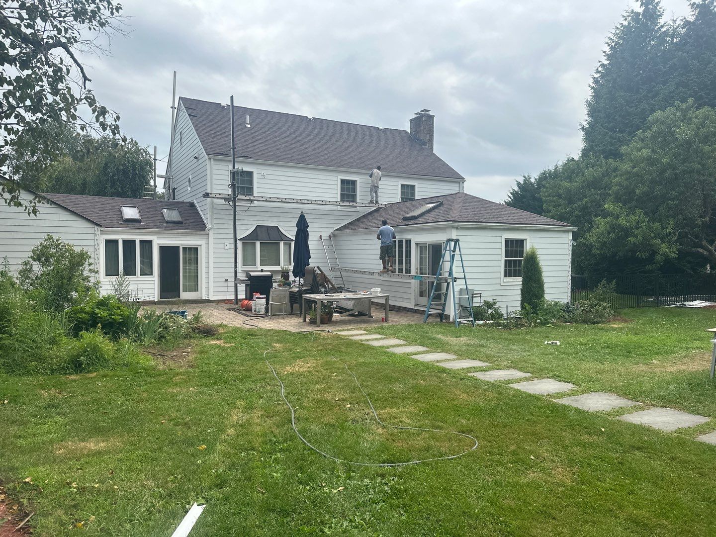 Siding Installation using Hardie Plank Artic white by A Plus Exterior