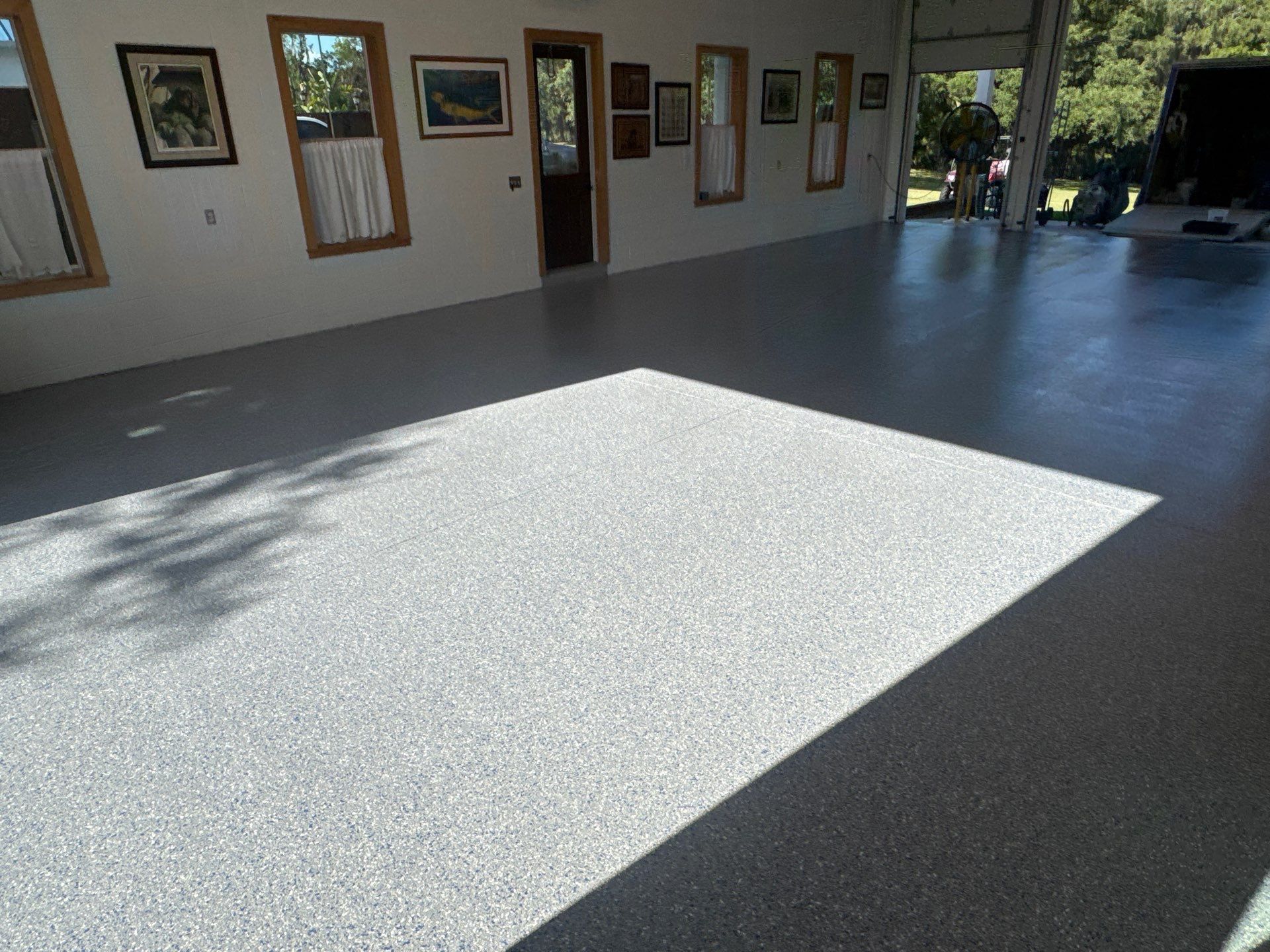 Garages Project in Micanopy, FL in Custom Color by Cross Creek Concrete Coatings