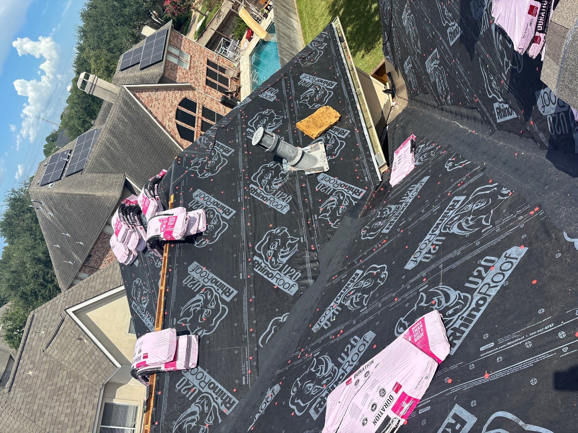 Residential Roofing Installation using Owen's Corning Duration (Lifetime) Shingles by Roof Repair Company