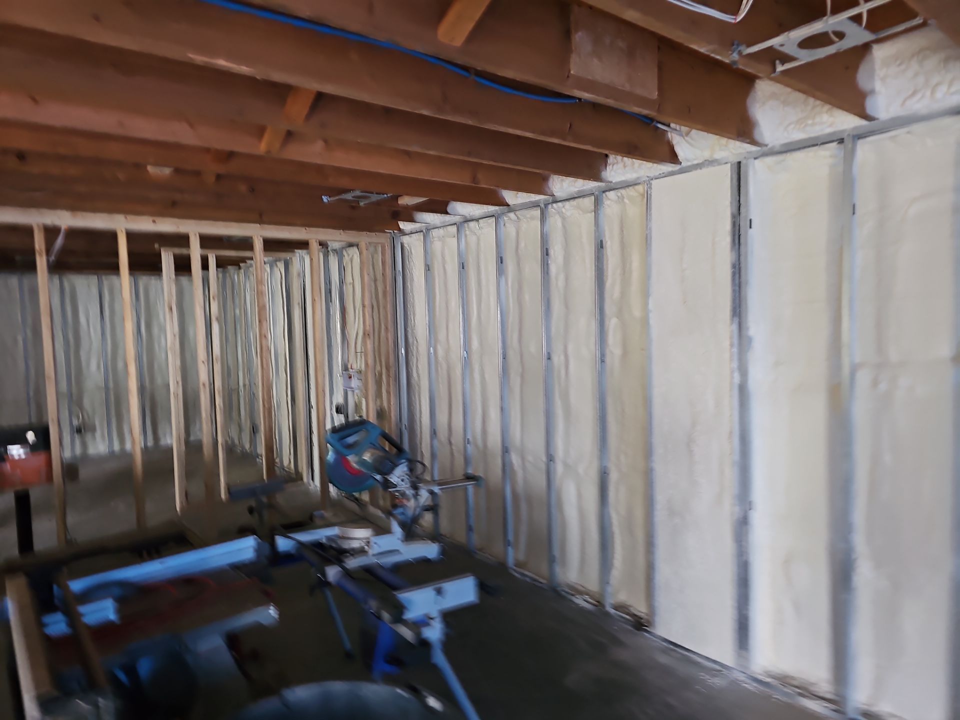 Basement Exterior Walls using Closed Cell Spray Foam by NYS Foam & Energy