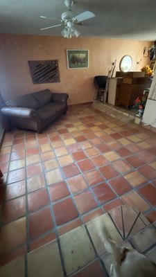 Flooring Installation using Saltillo Tile