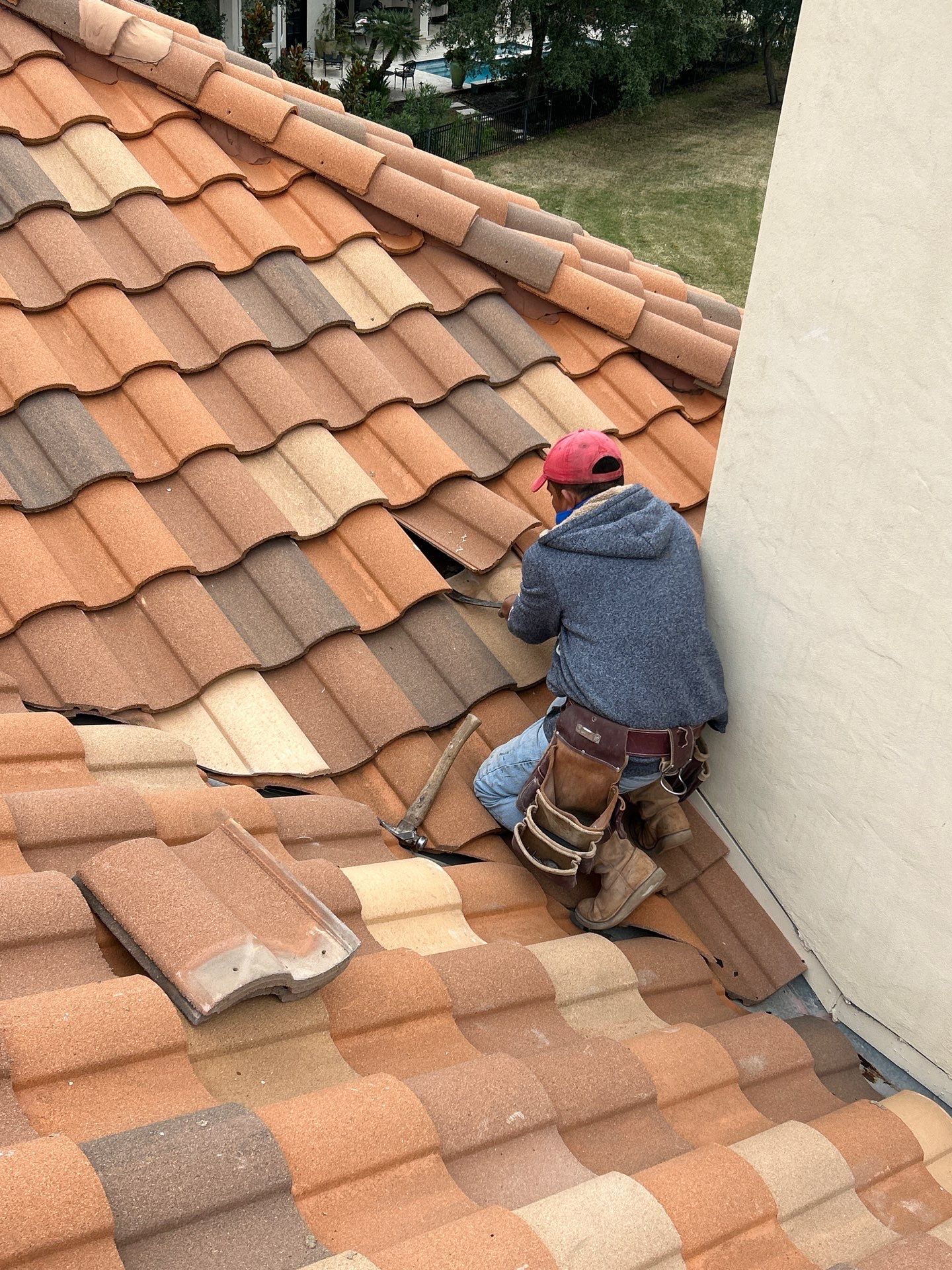Residential Roofing Repair using tile by Roof Repair Company