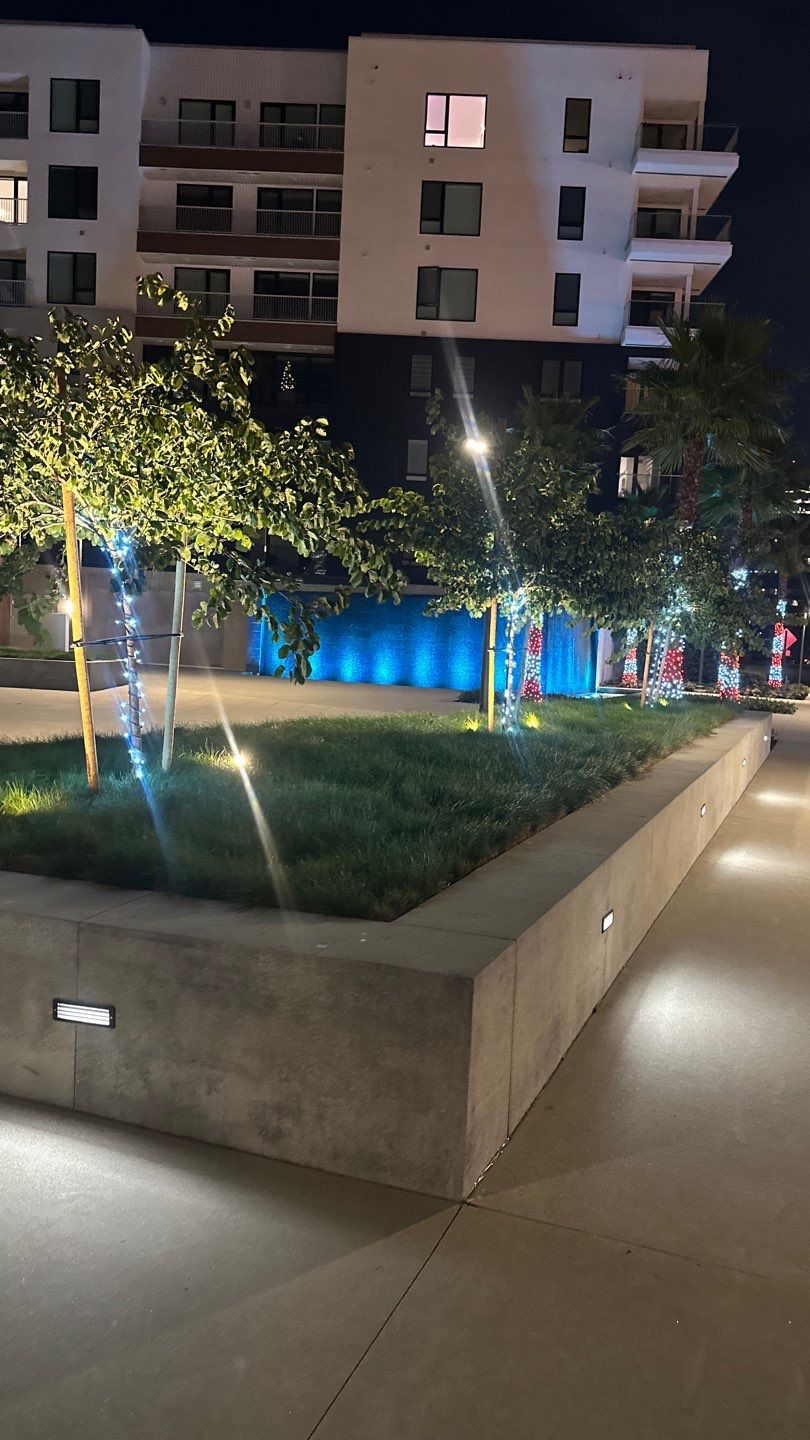 Newport HOA Holiday Lighting by Property Cleaning Experts